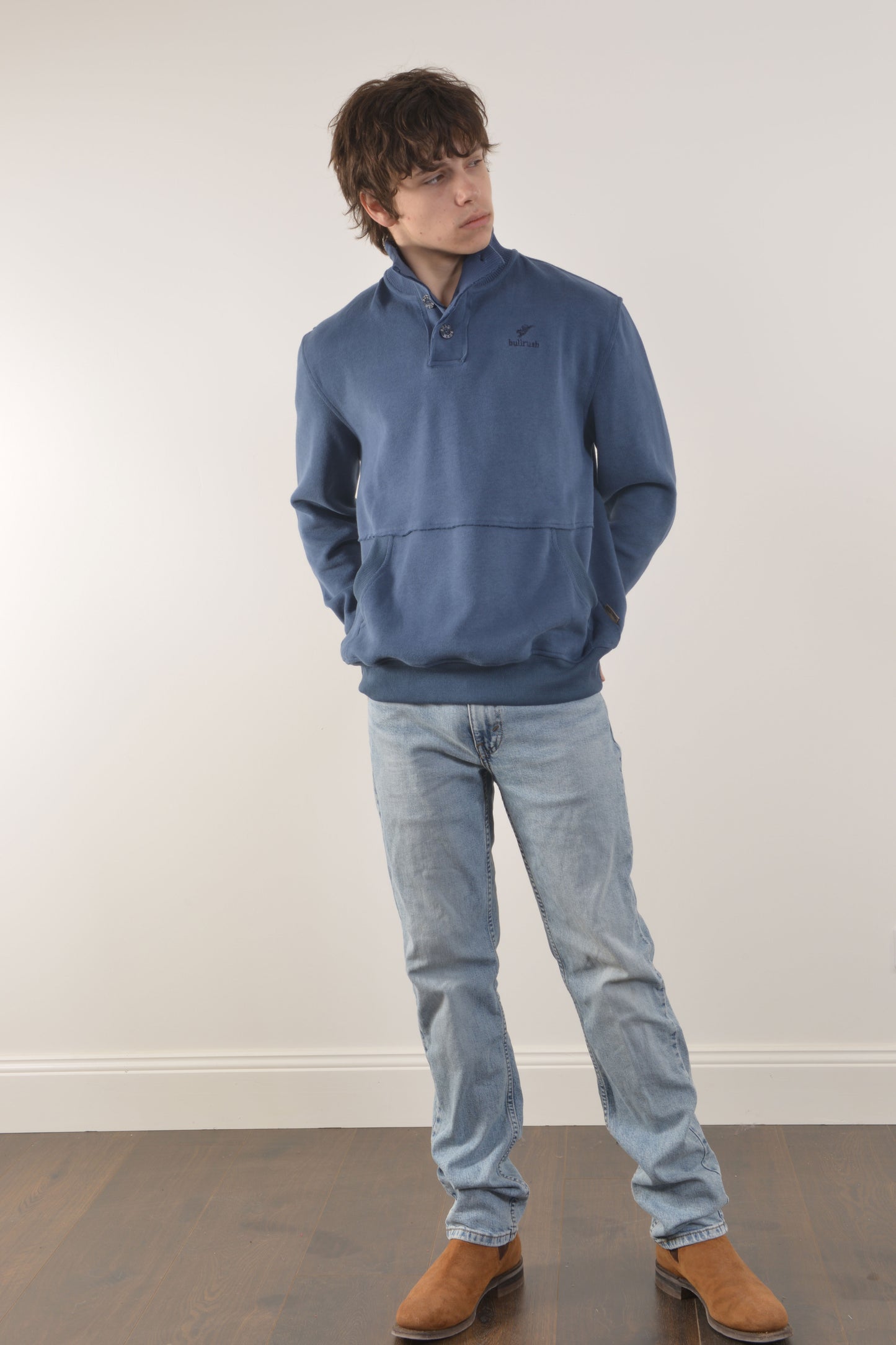 3 BUTTON SWEAT 26- Navy (UNISEX)