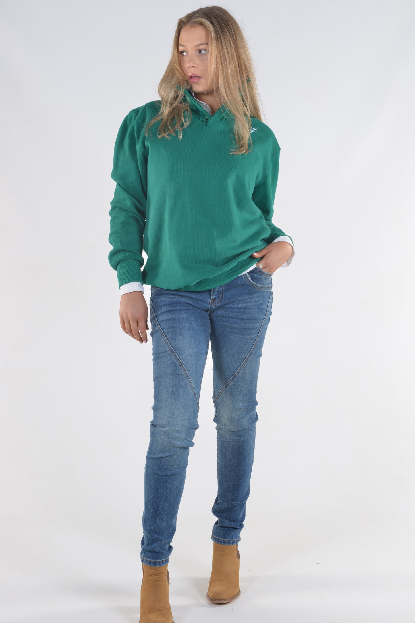 3 BUTTON SWEAT Green (unisex)