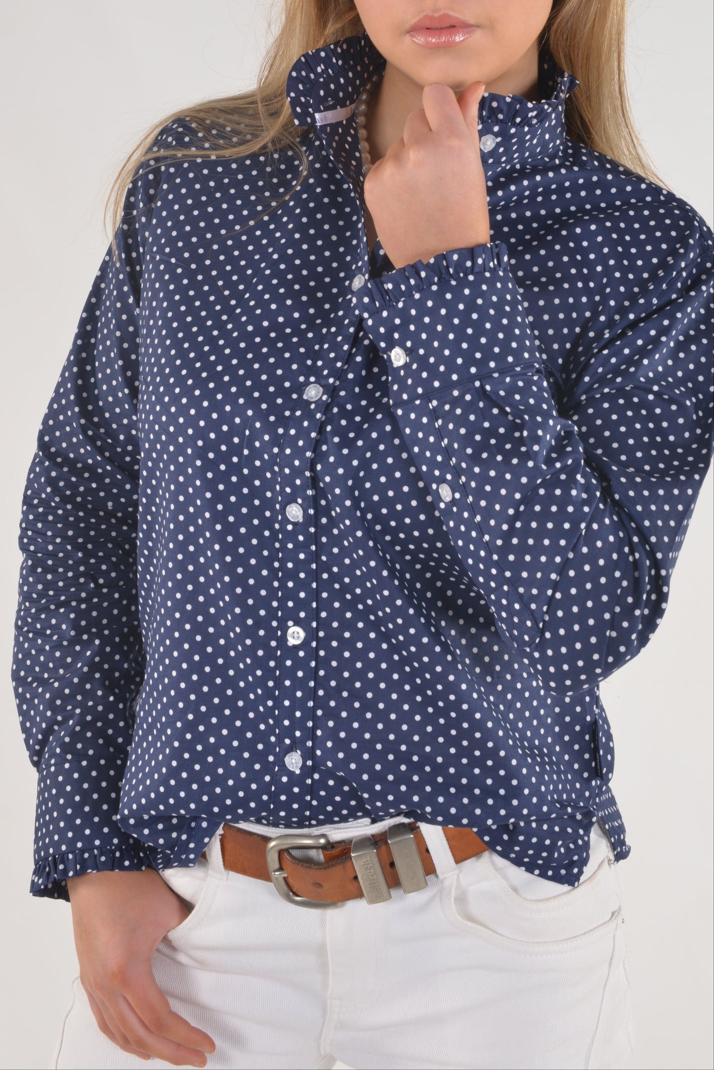COLLINGROVE SHIRT- Navy Spot