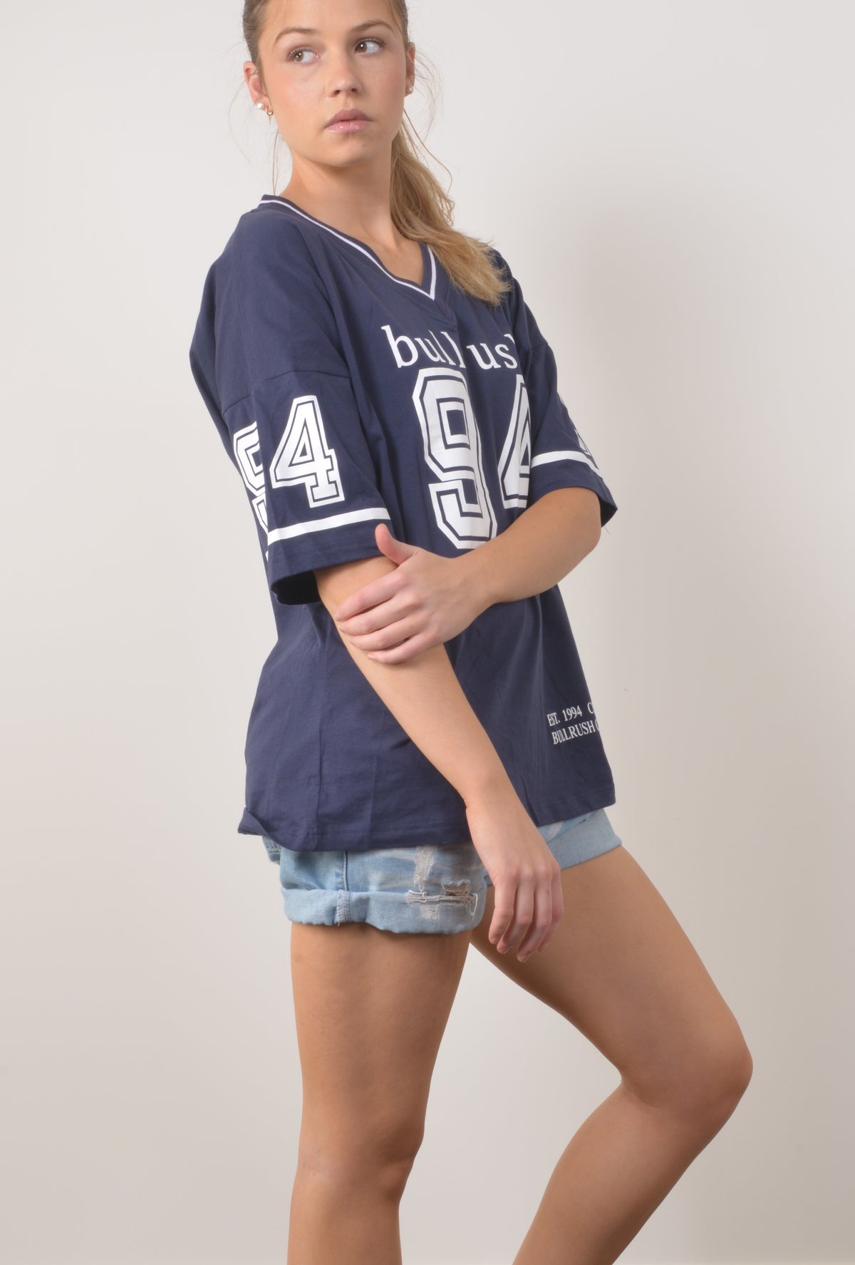 94 BULLRUSH LEAGUE TEE-Navy