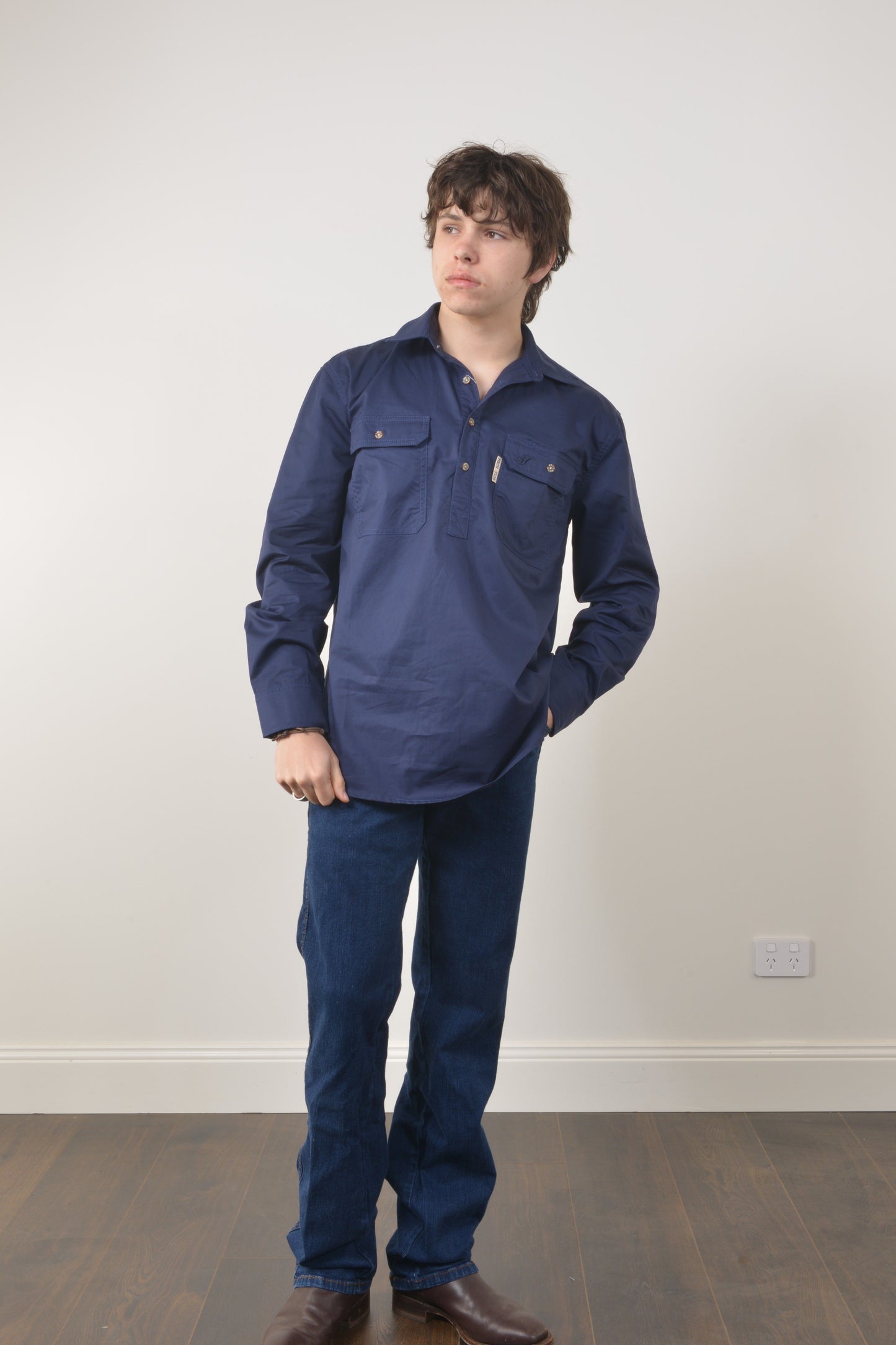 LIGHT WEIGHT PRAIRIE SHIRT (unisex) - Navy
