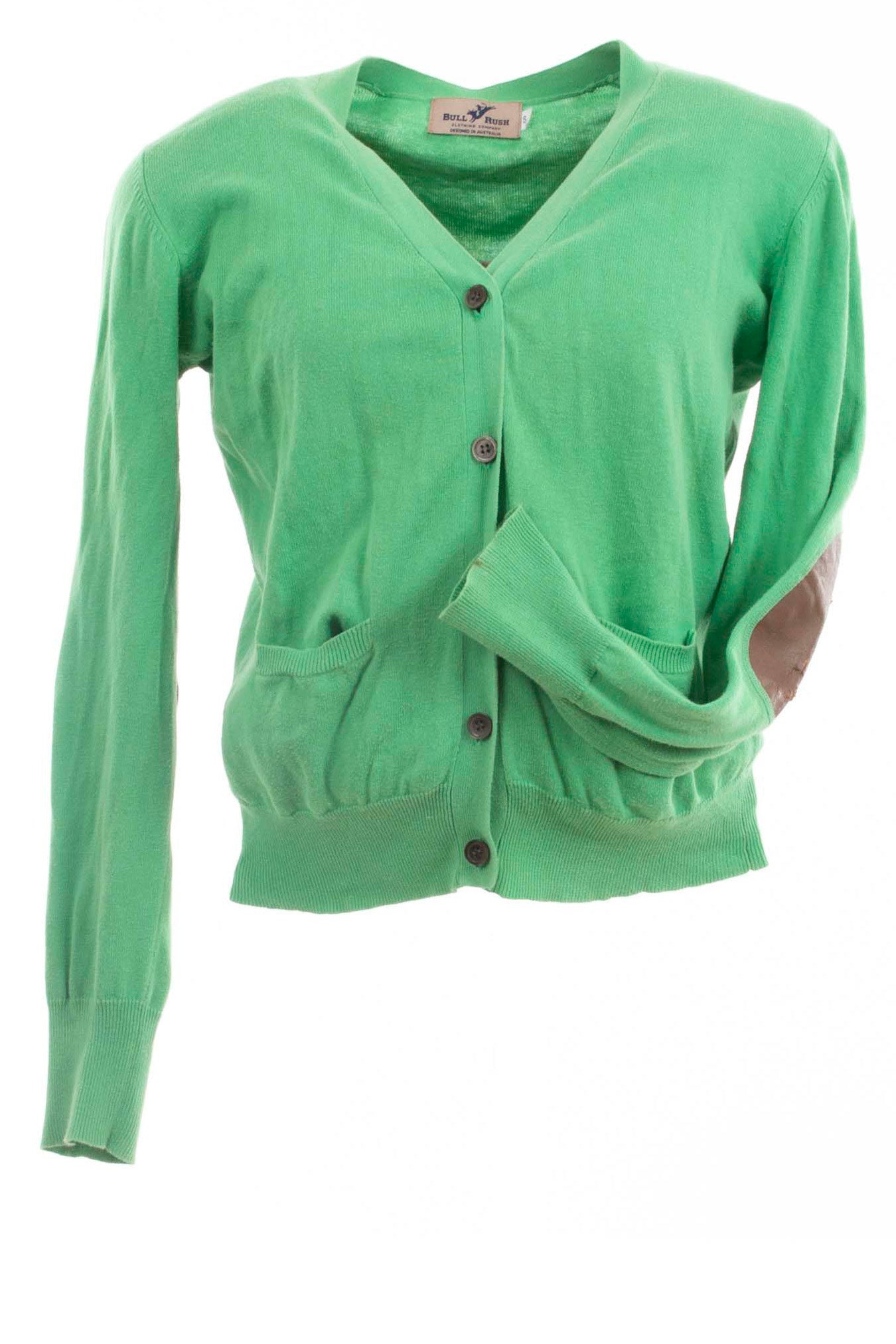 CAMEO PATCH CARDIGAN-Green
