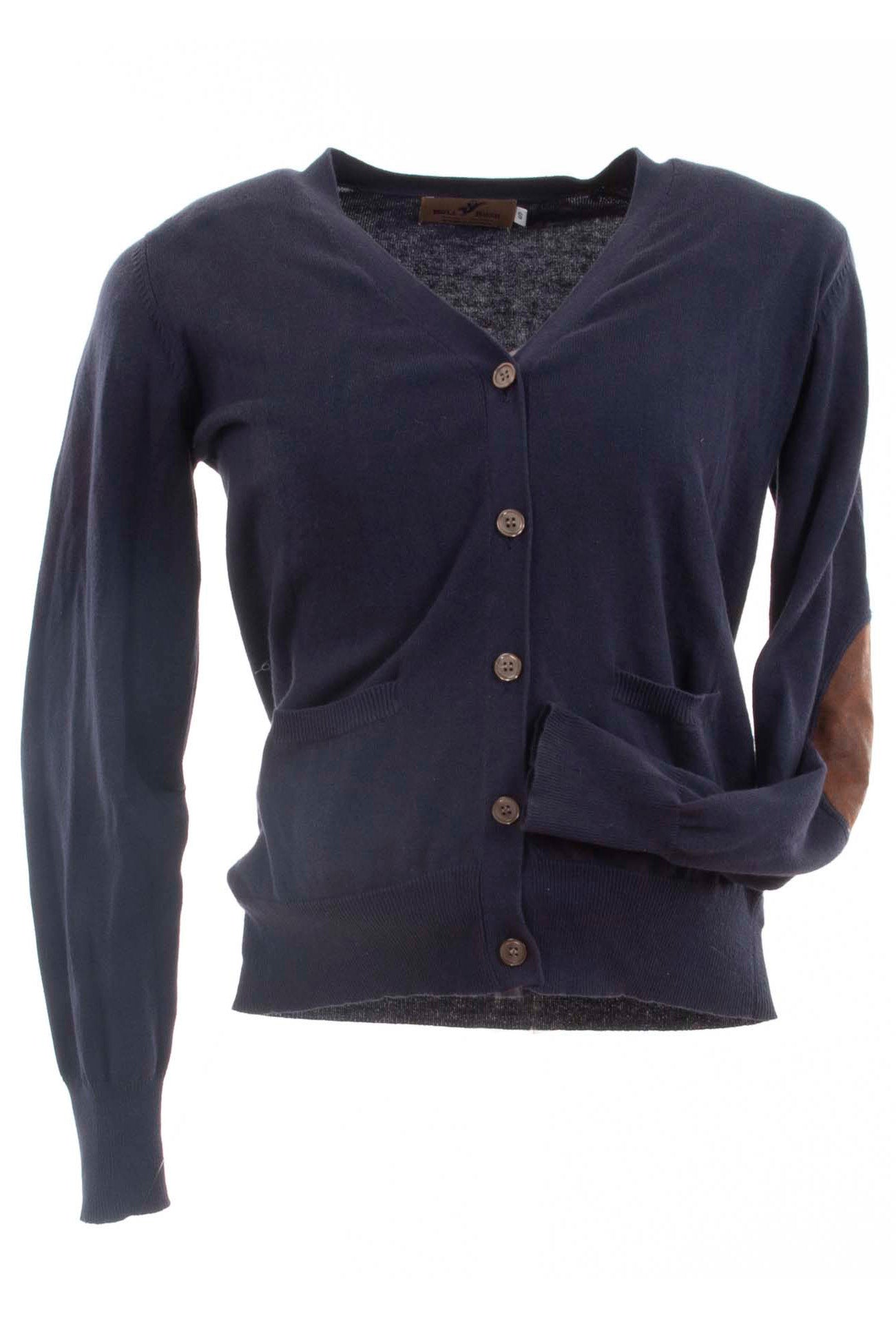 CAMEO PATCH CARDIGAN-Navy