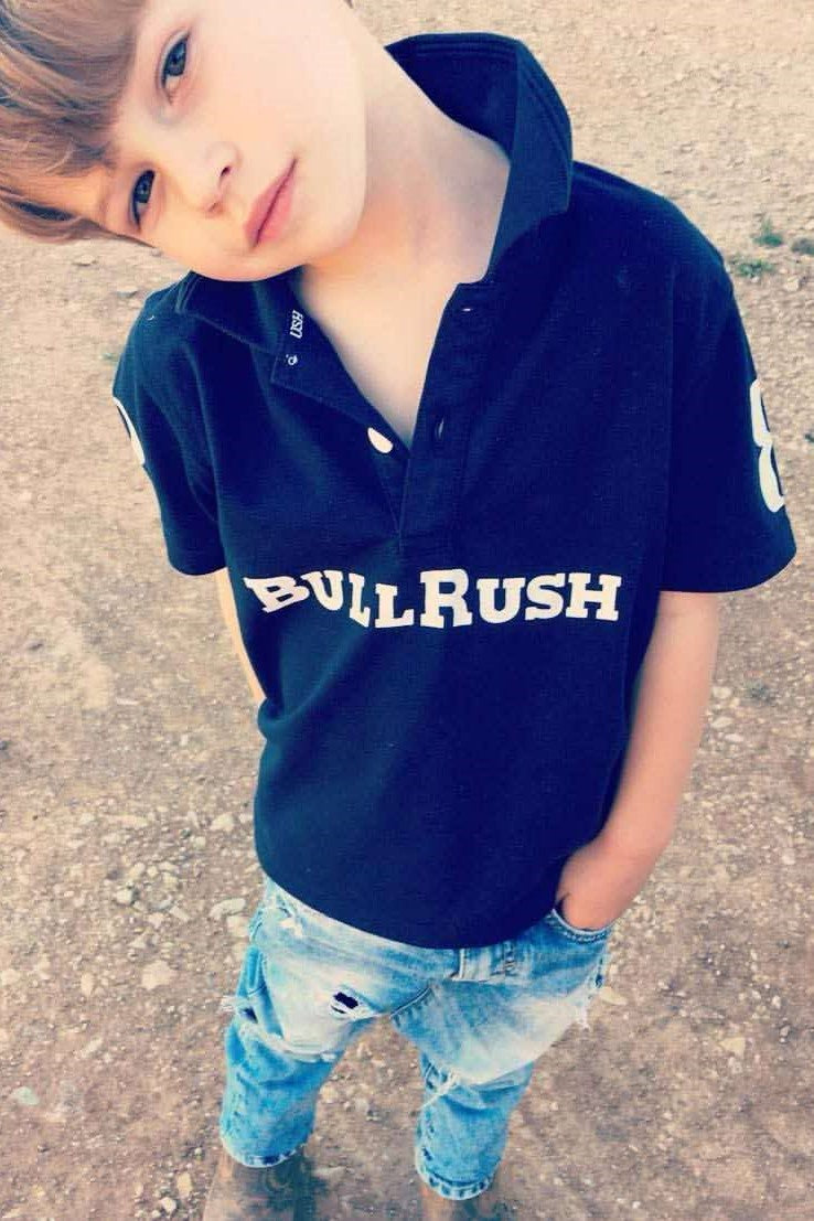 BULLRUSH POLO TOP YOUTH- Navy