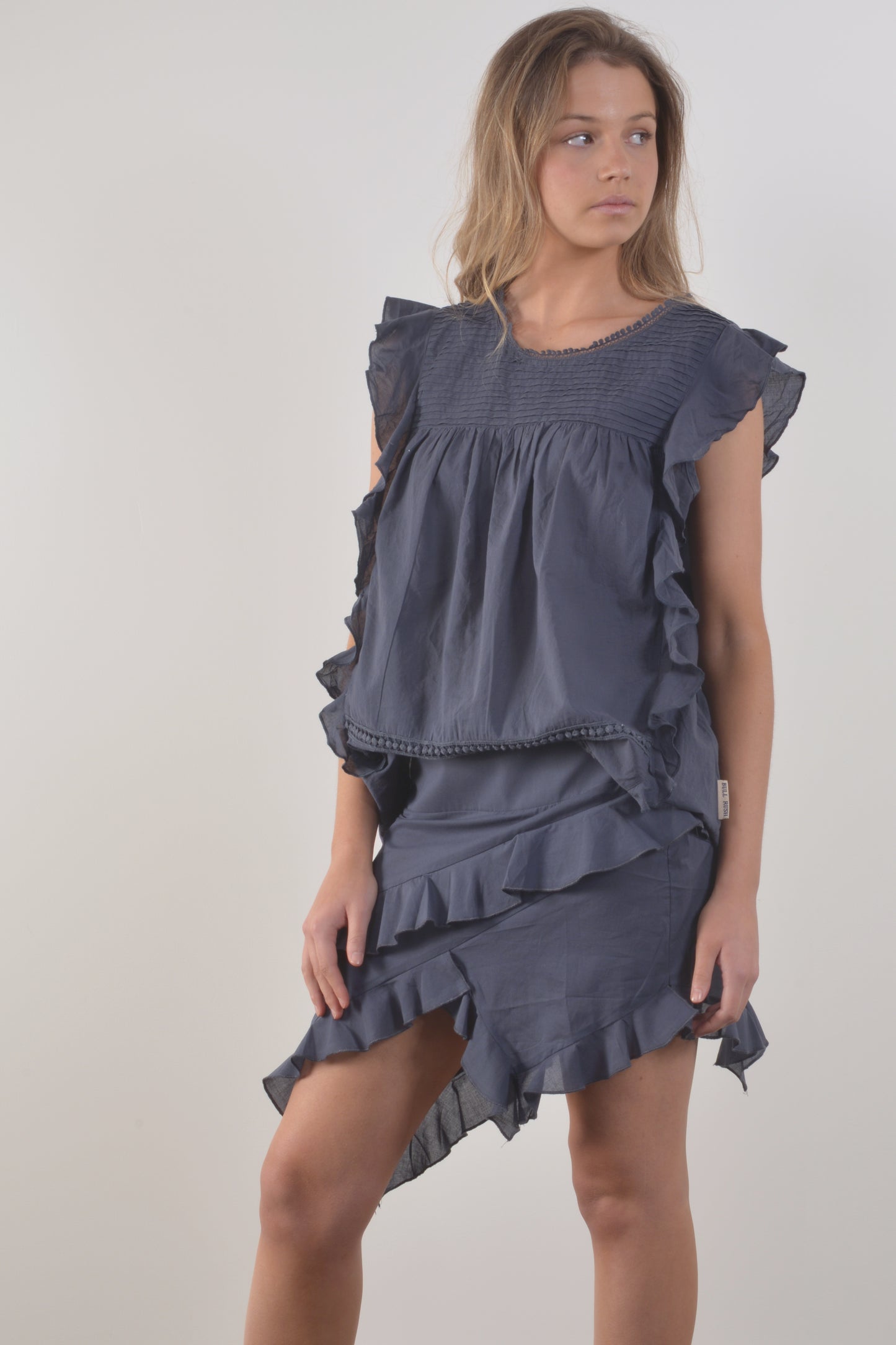 PAPERBARK SKIRT-Navy