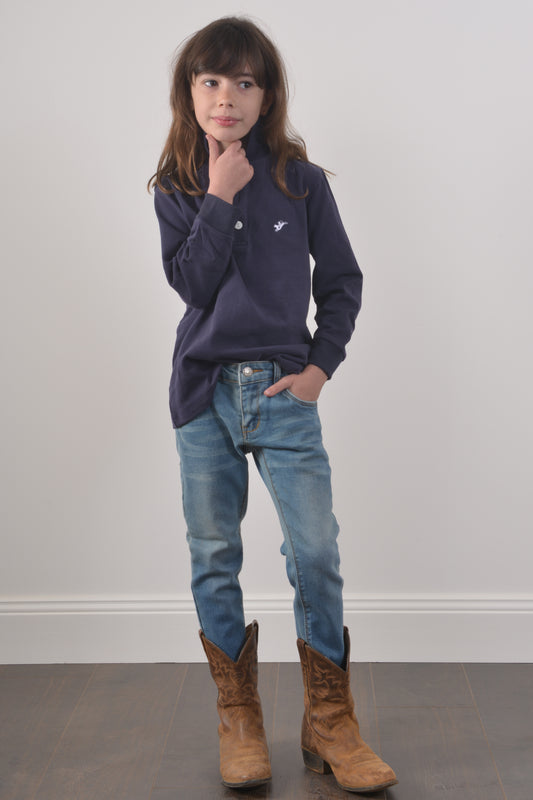 POLO IN THE AUTUMN- YOUTH- Navy