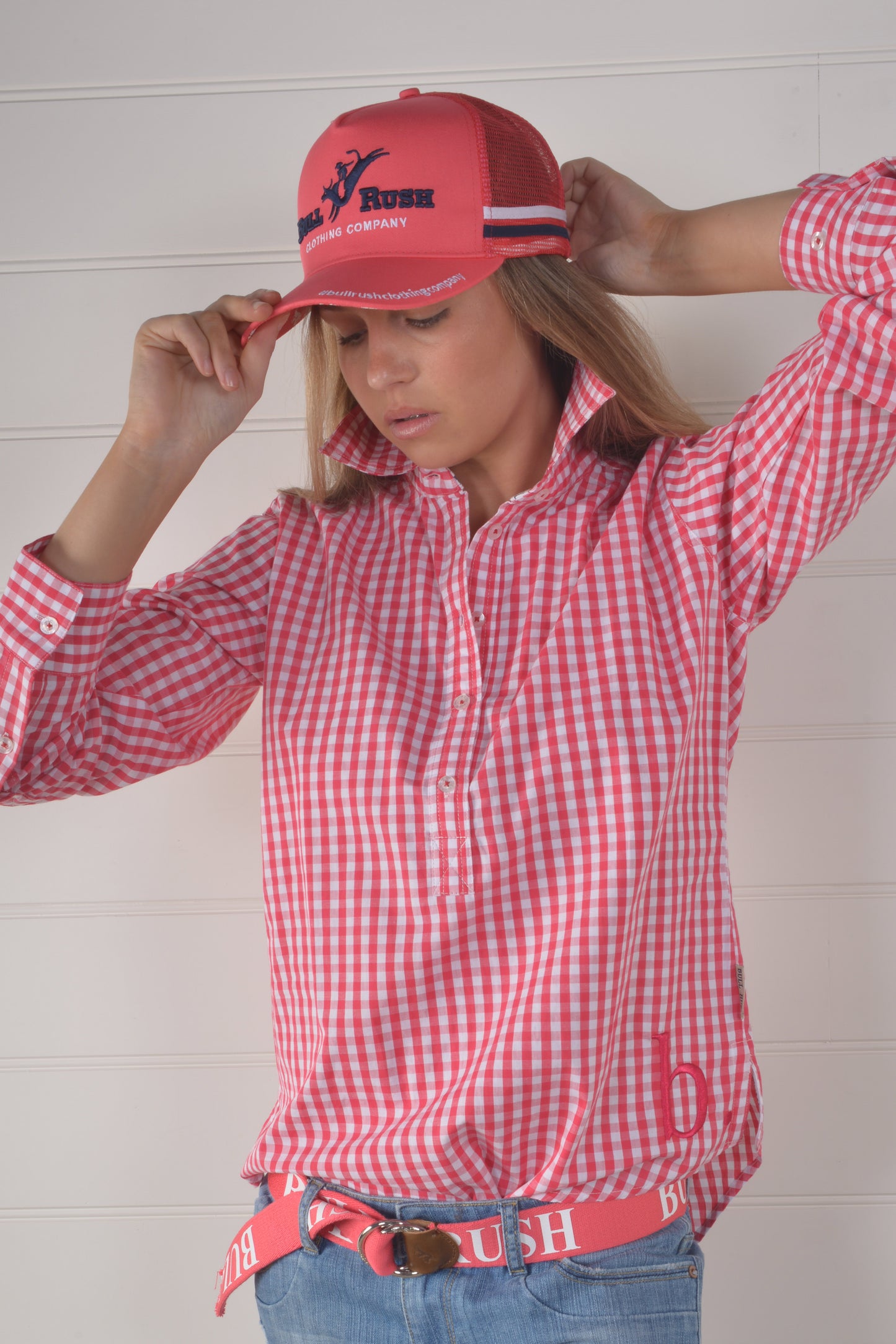 SEASCAPE BLAIR GINGHAM SHIRT- Pink