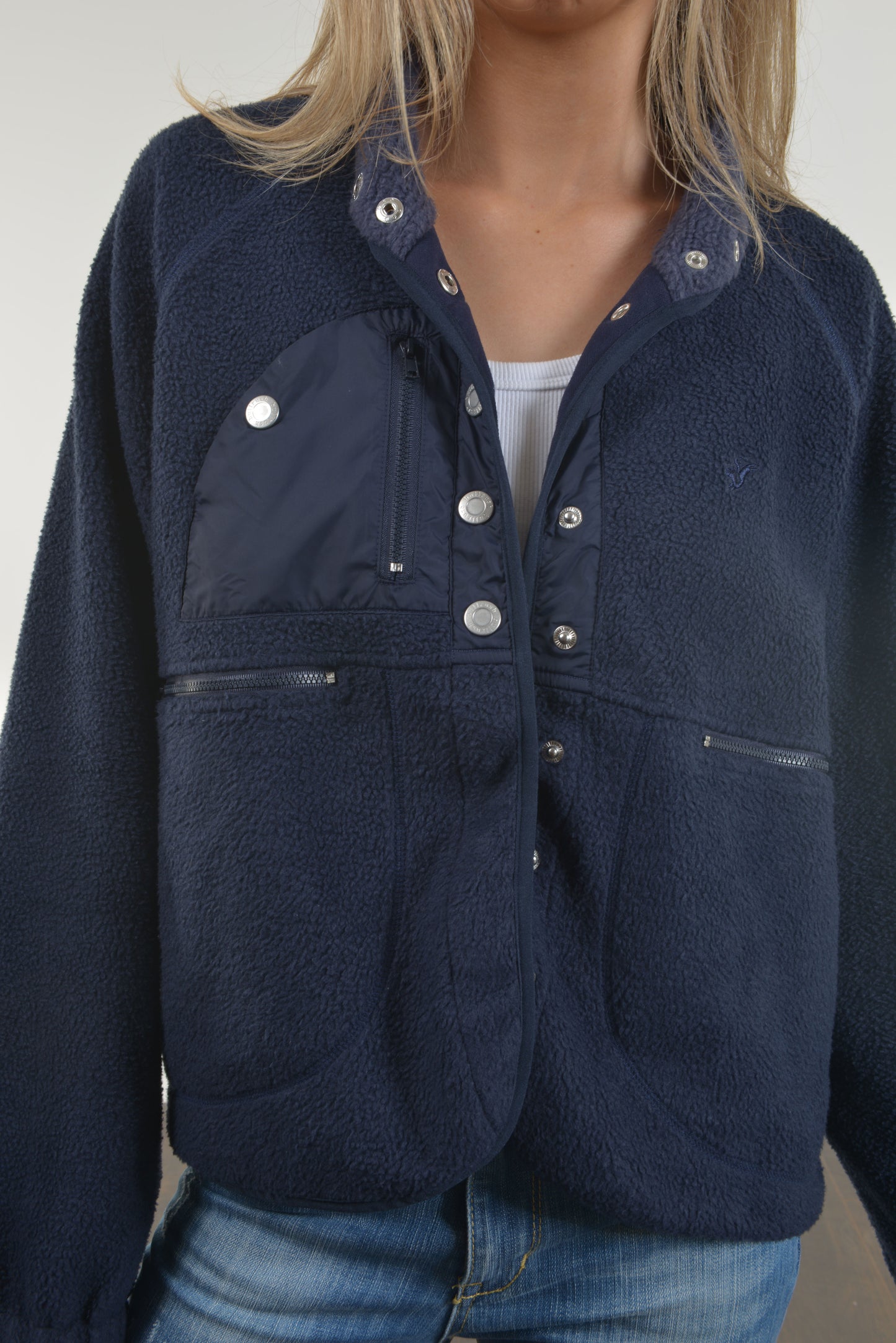 TEDDY JACKET- Navy