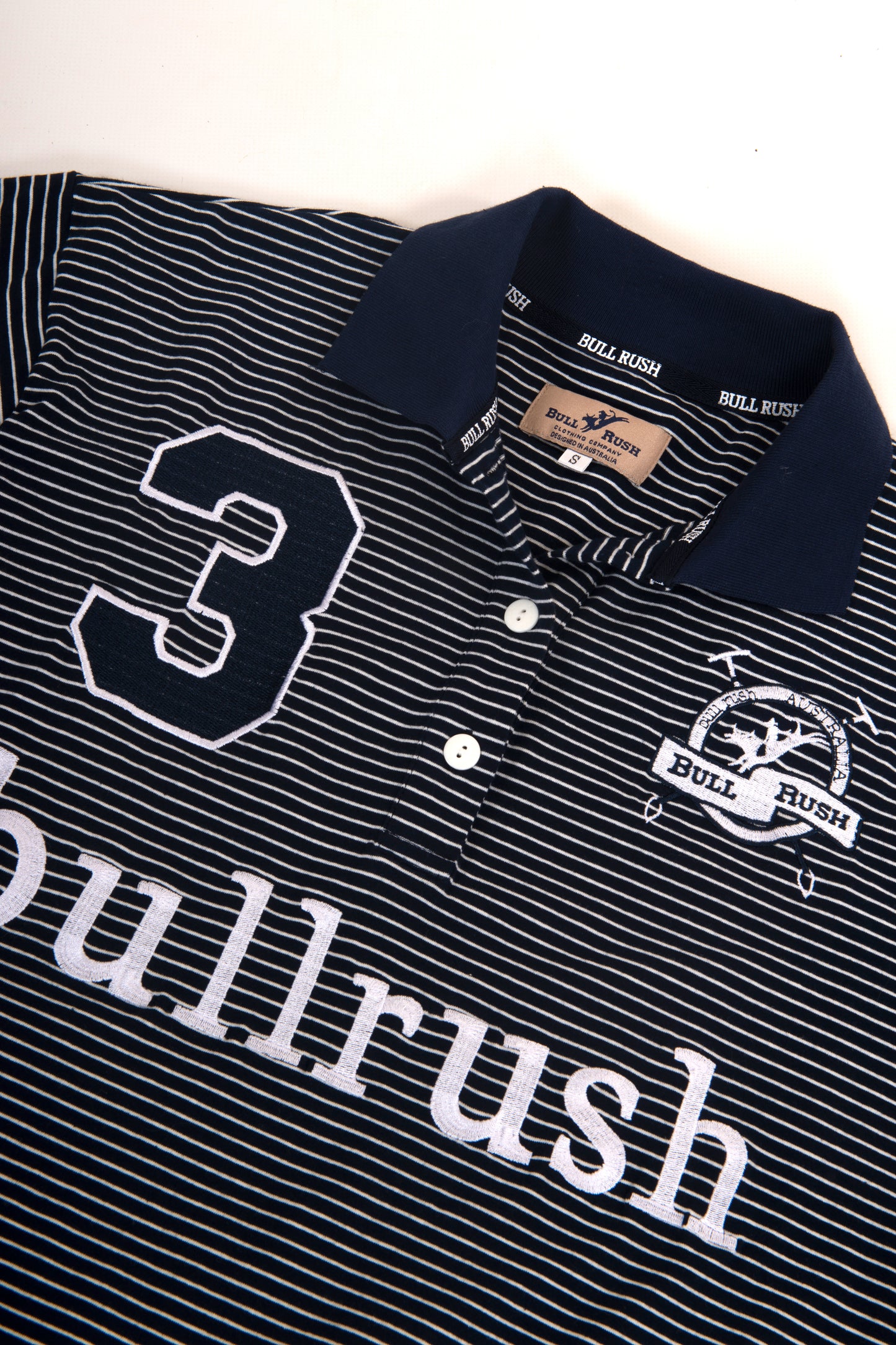 3 POLO 22- Navy Stripe