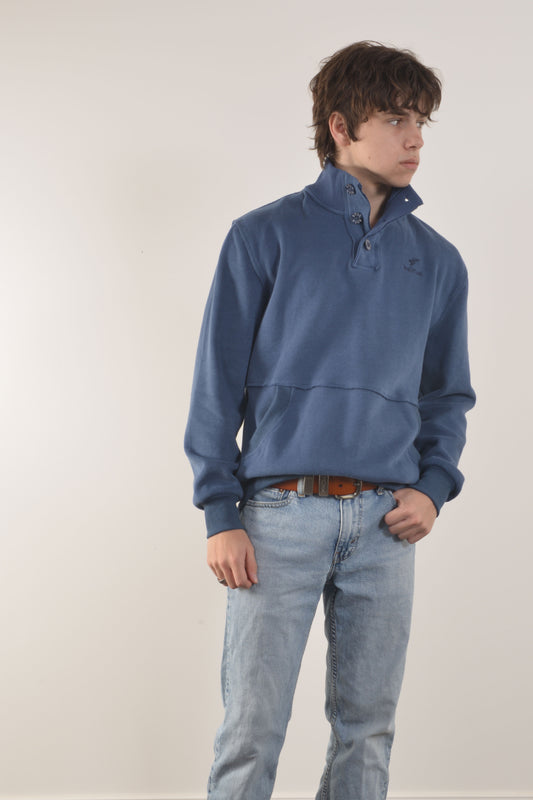 3 BUTTON SWEAT 26- Navy (UNISEX)