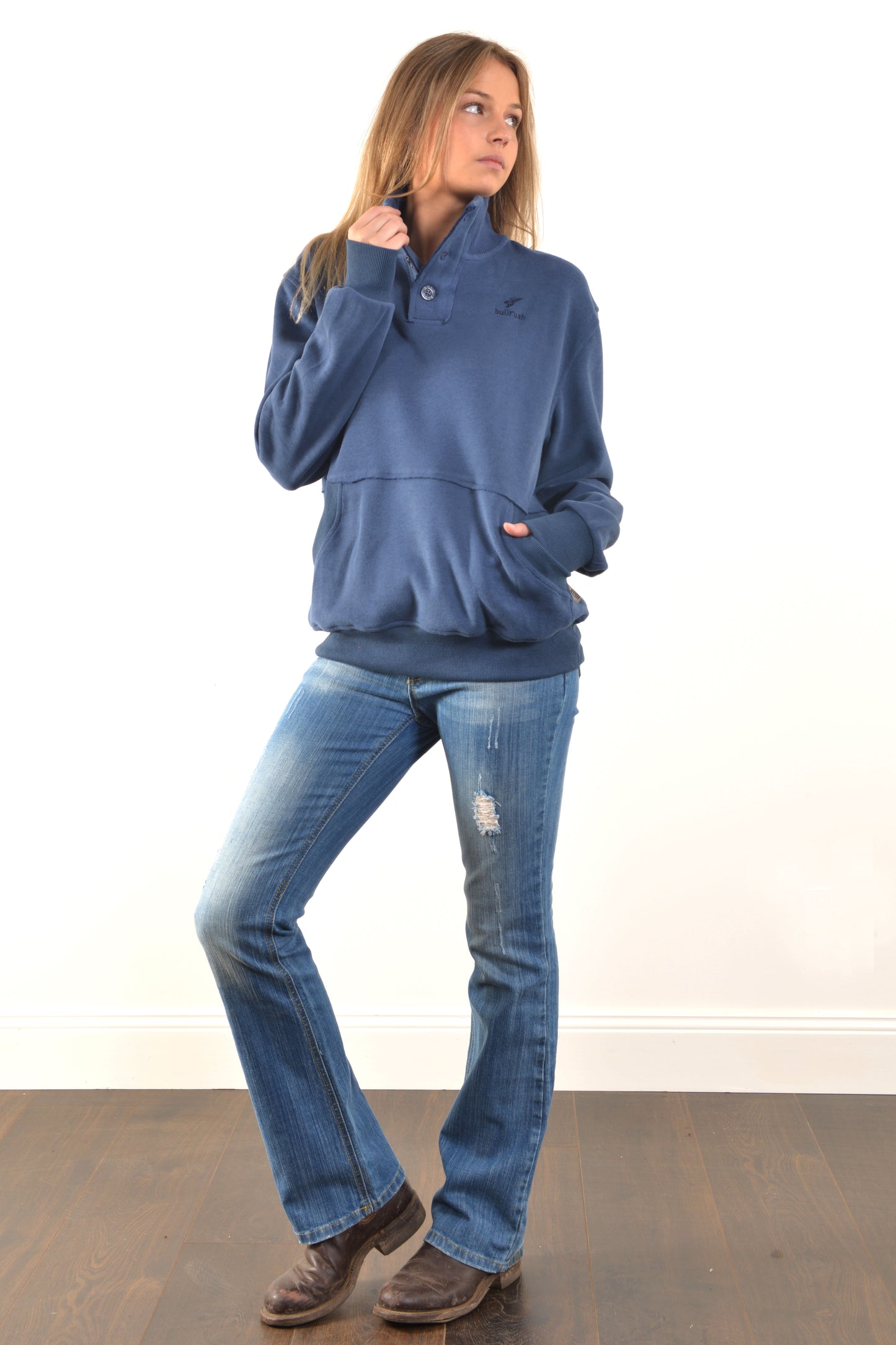 3 BUTTON SWEAT 26- Navy (UNISEX)