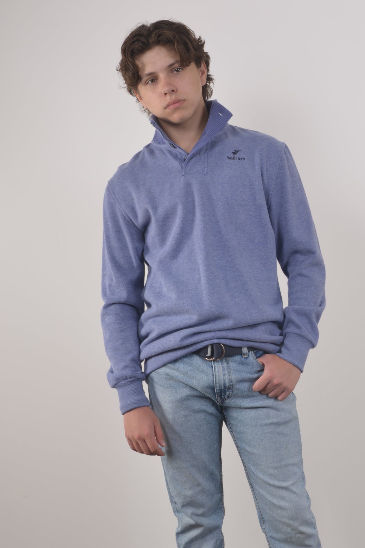 3 BUTTON SWEAT 24- SAPPHIRE (Unisex) – BullRush Clothing