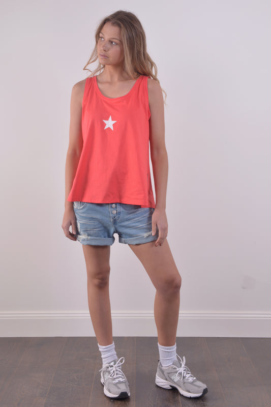 BULLRUSH STAR SINGLET-Poppy