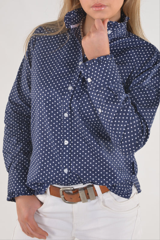 COLLINGROVE SHIRT- Navy Spot