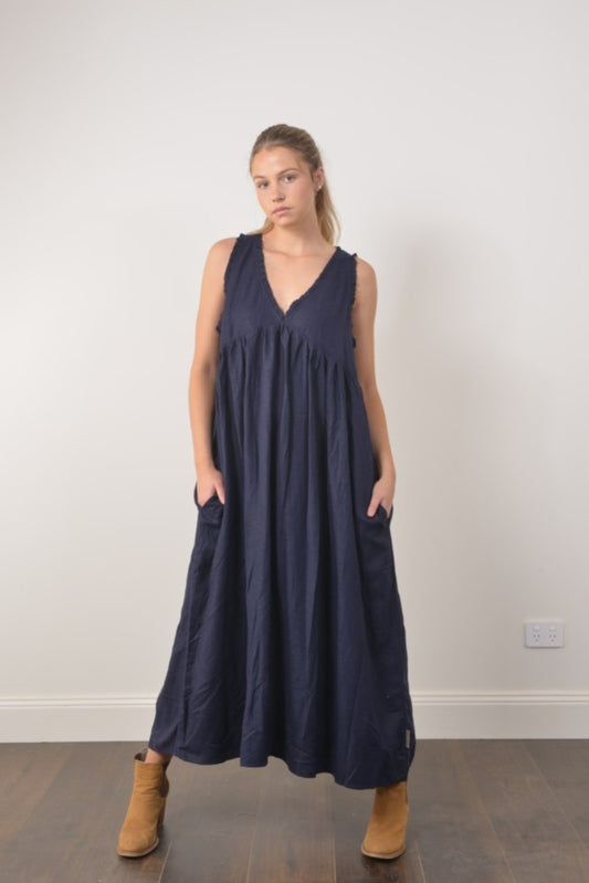 CLARA DRESS - Navy