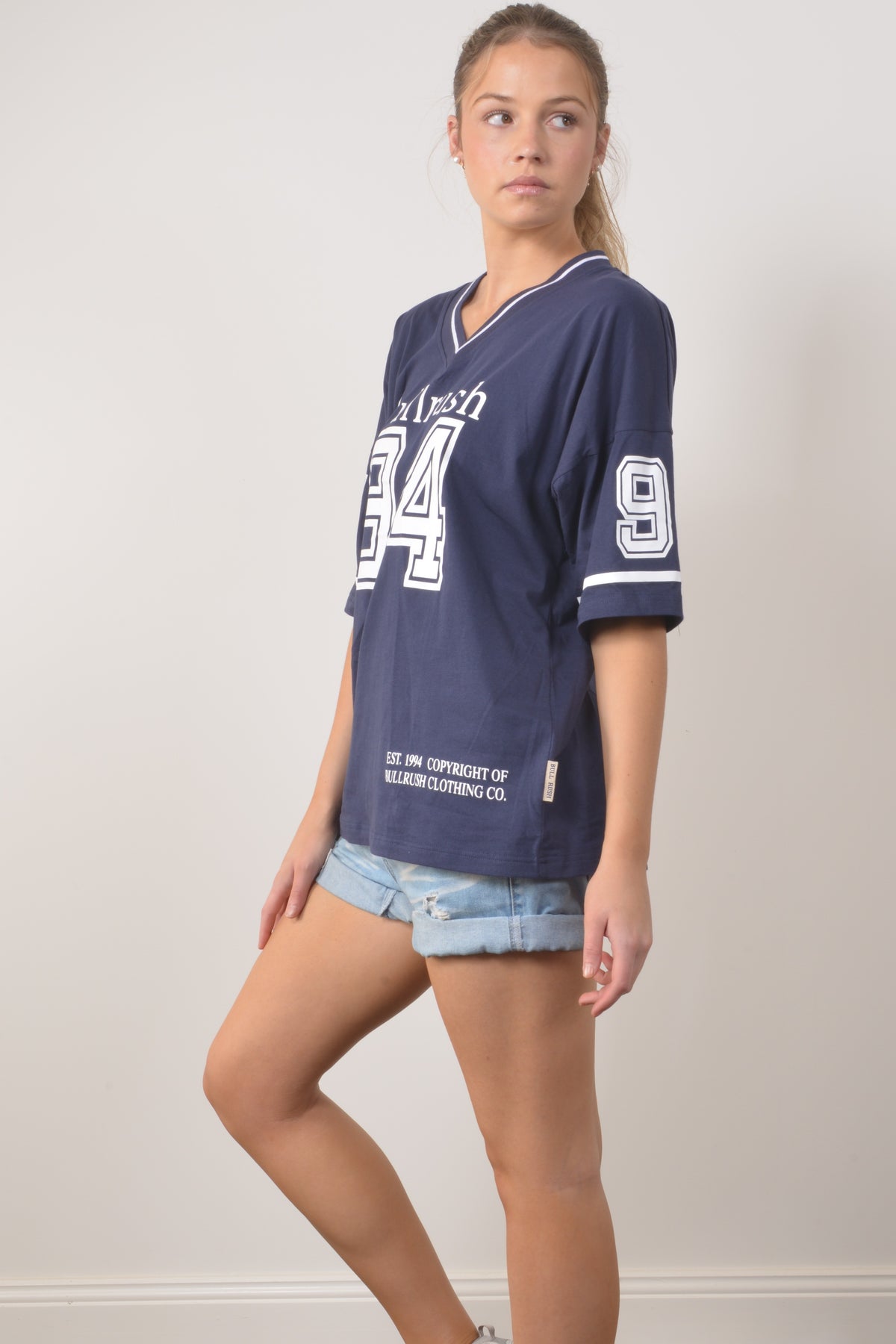 94 BULLRUSH LEAGUE TEE-Navy