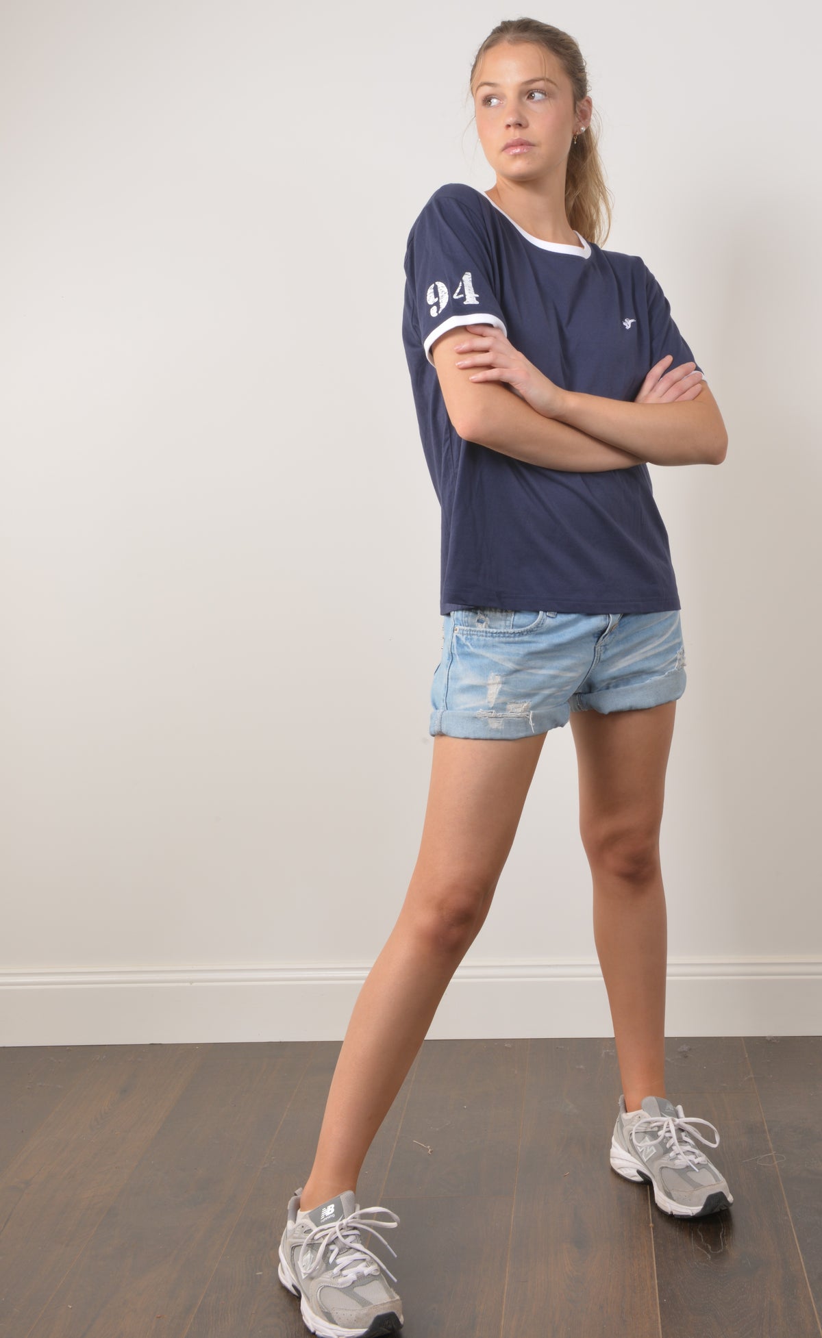 RINGER TEE-Navy