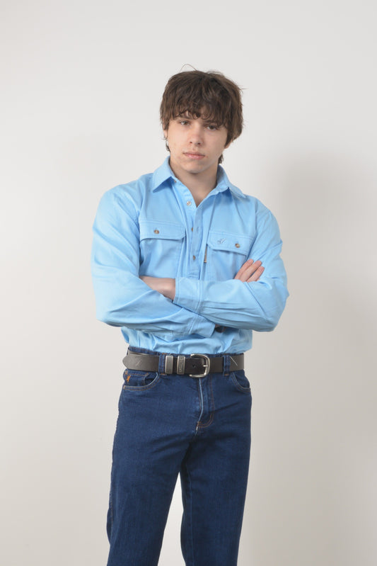 HEAVY WEIGHT PRAIRIE SHIRT (unisex) - Baby Blue