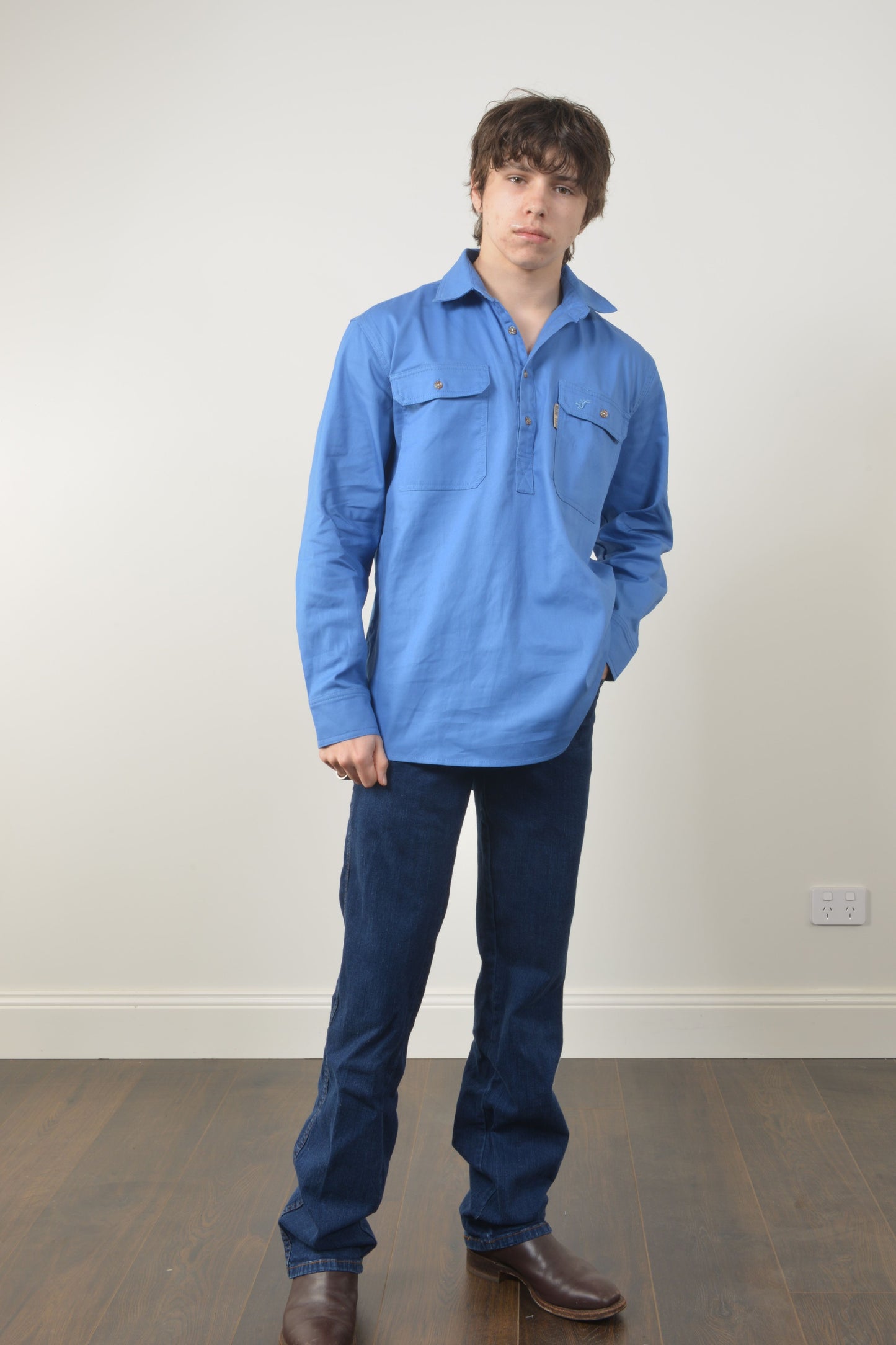HEAVY WEIGHT PRAIRIE SHIRT (unisex) - Cobalt