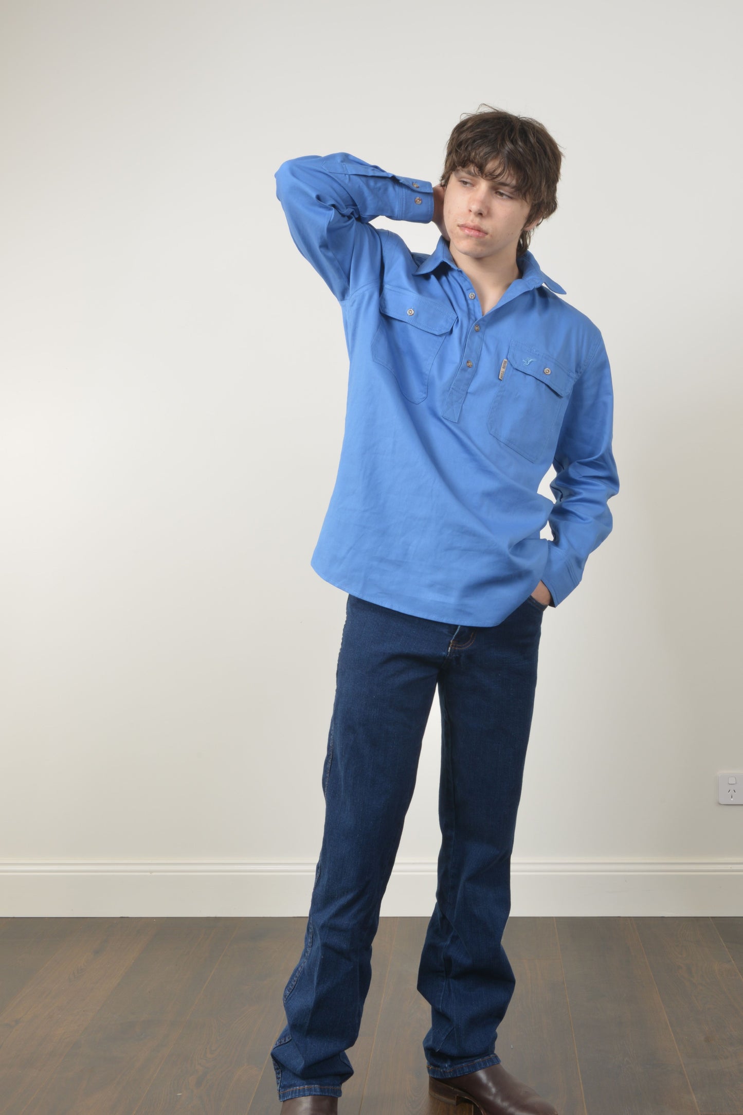 HEAVY WEIGHT PRAIRIE SHIRT (unisex) - Cobalt