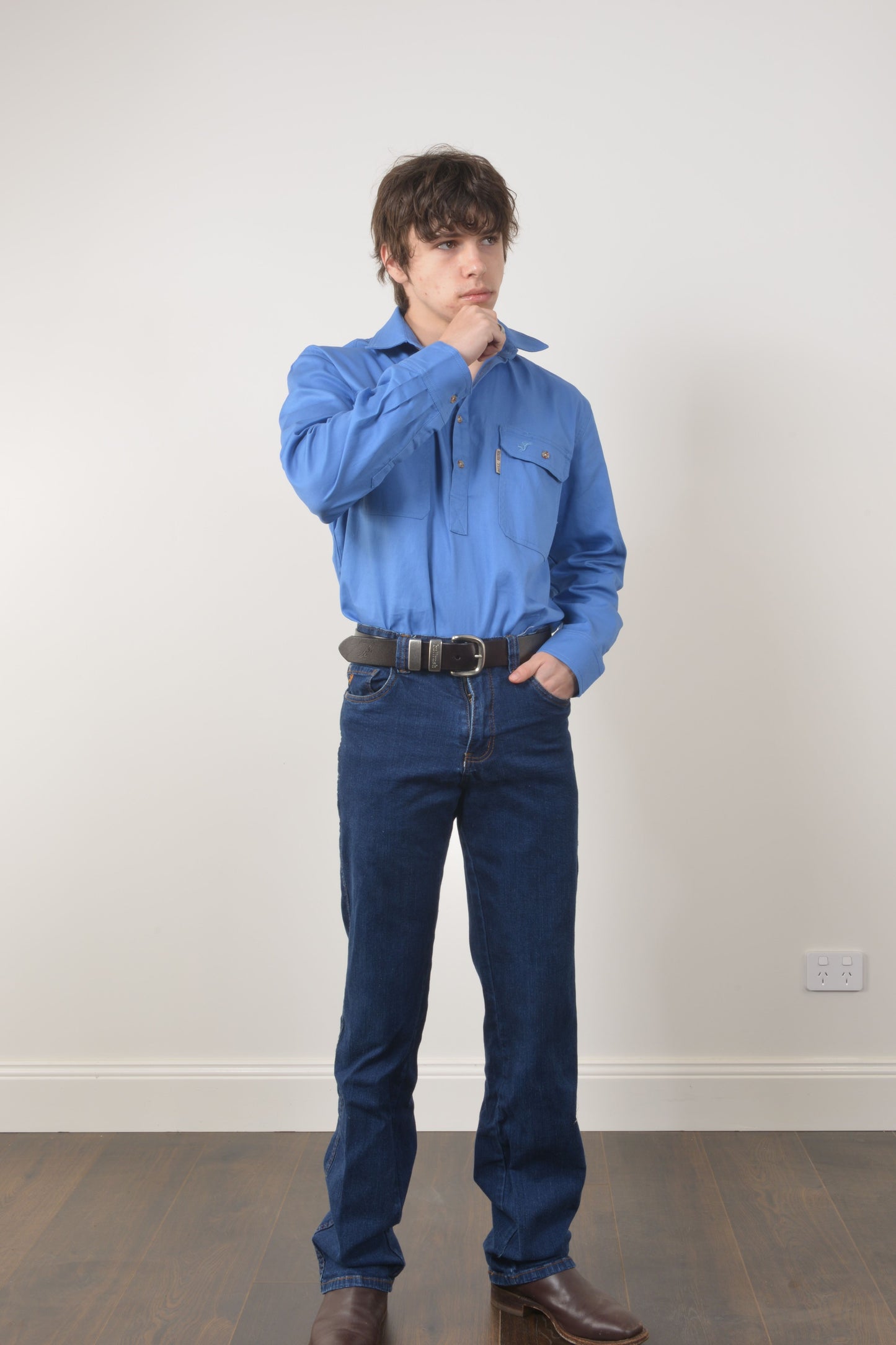 HEAVY WEIGHT PRAIRIE SHIRT (unisex) - Cobalt