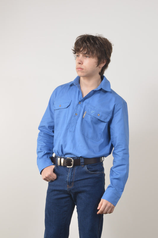 HEAVY WEIGHT PRAIRIE SHIRT (unisex) - Cobalt