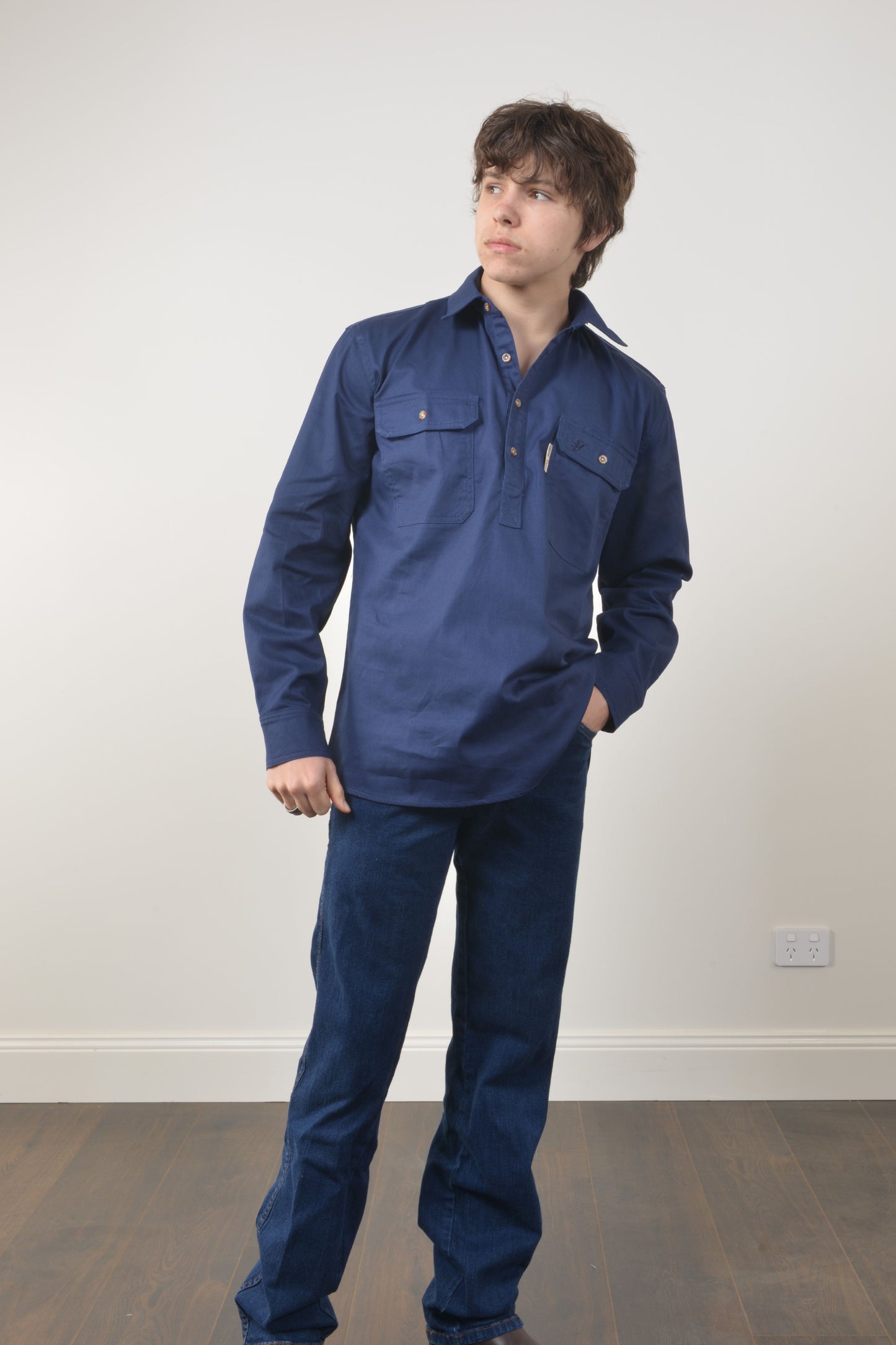 HEAVY WEIGHT PRAIRIE SHIRT (unisex) - Navy