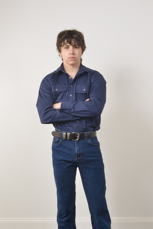 LIGHT WEIGHT PRAIRIE SHIRT (unisex) - Navy