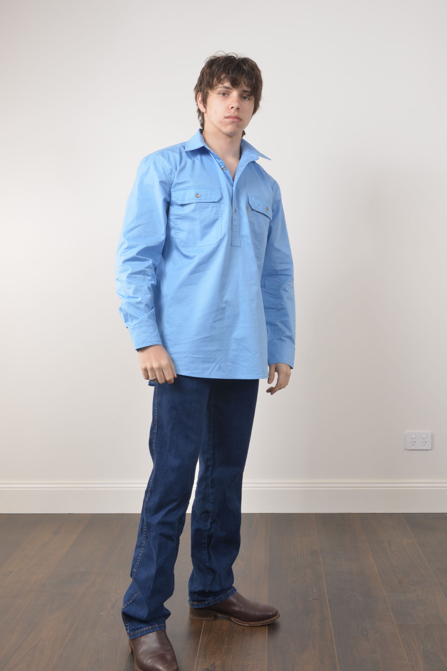 LIGHT WEIGHT PRAIRIE SHIRT (unisex) - Baby Blue