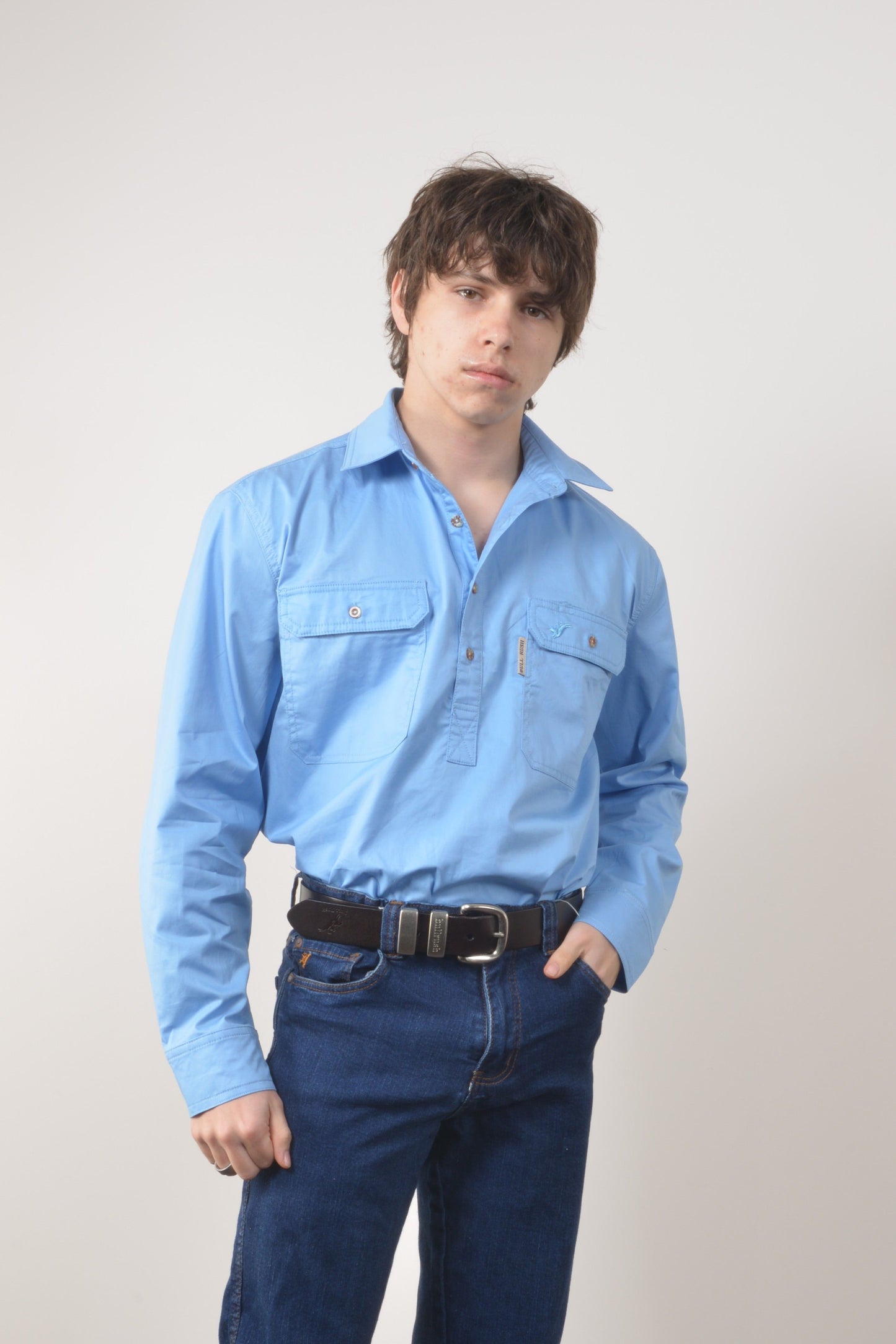 LIGHT WEIGHT PRAIRIE SHIRT (unisex) - Baby Blue