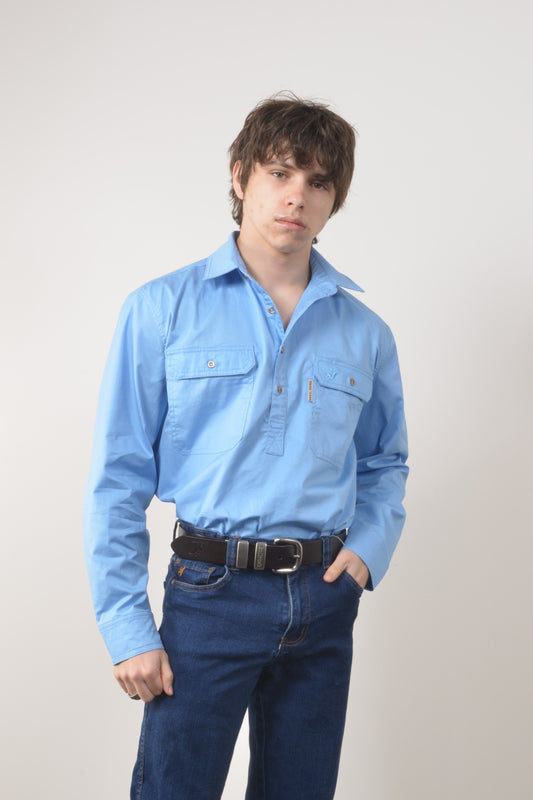 LIGHT WEIGHT PRAIRIE SHIRT (unisex) - Baby Blue