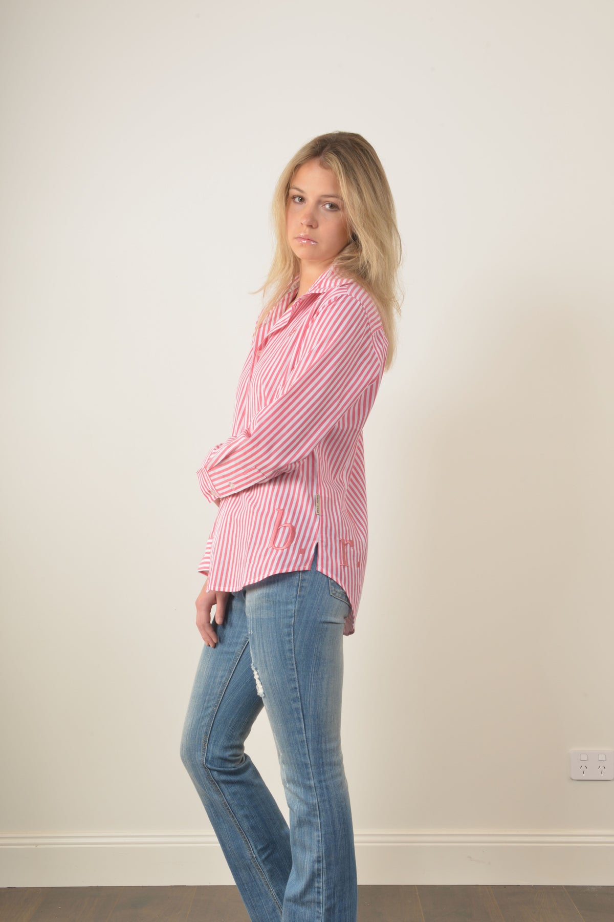 PENOLA 5mm PINSTRIPE SHIRT- Pink