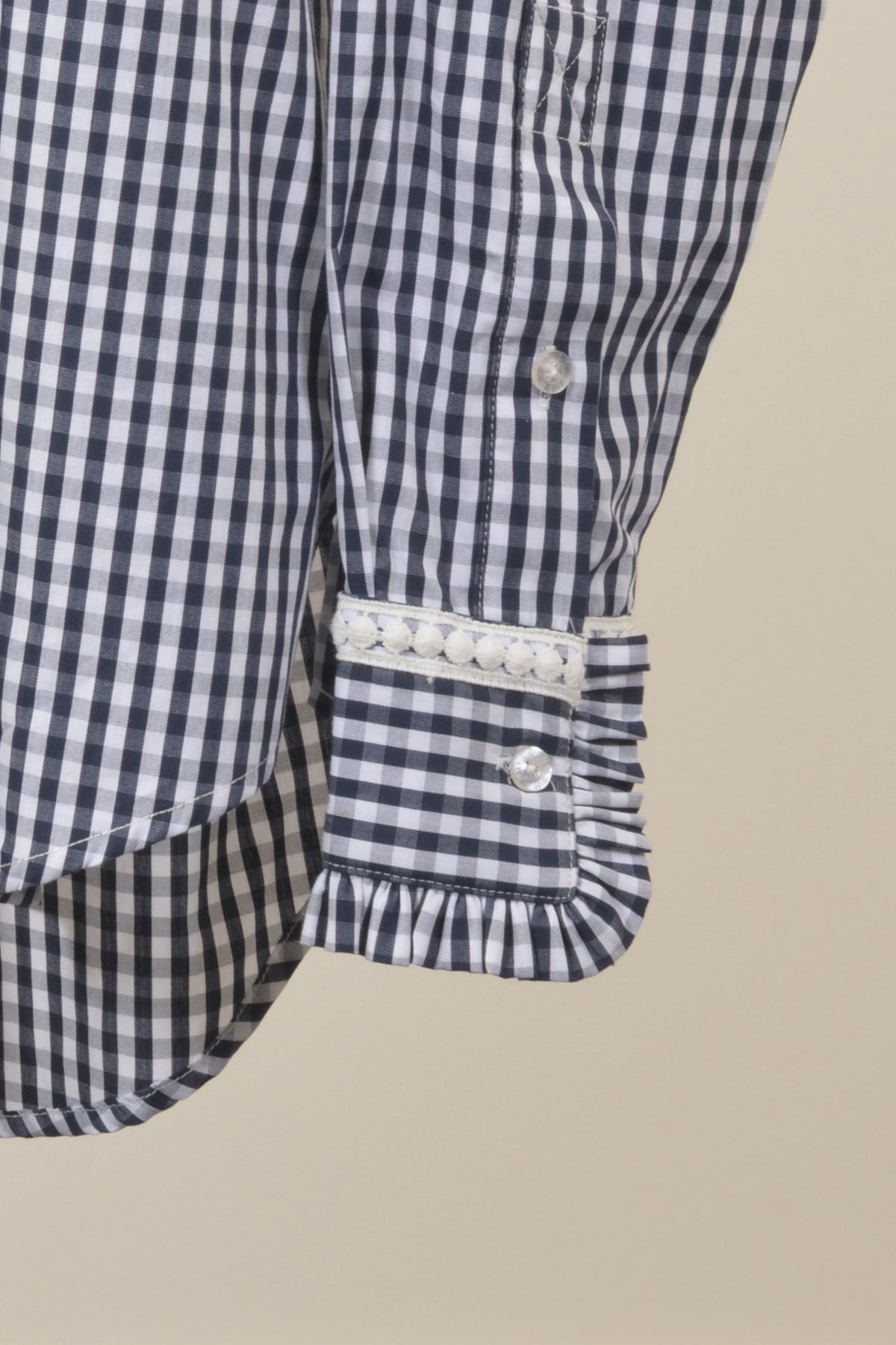 COLLINGROVE GINGHAM SHIRT- Navy