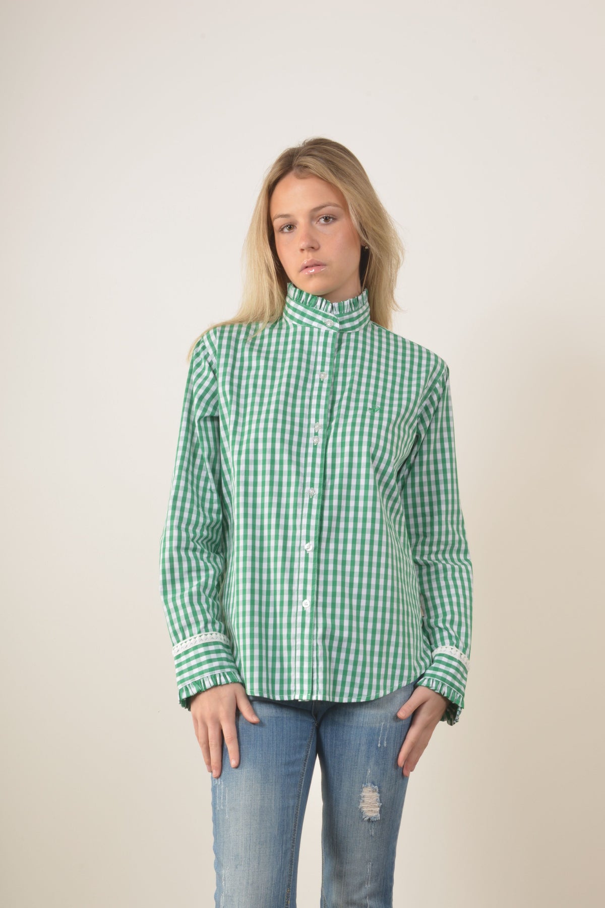 COLLINGROVE GINGHAM SHIRT- Green