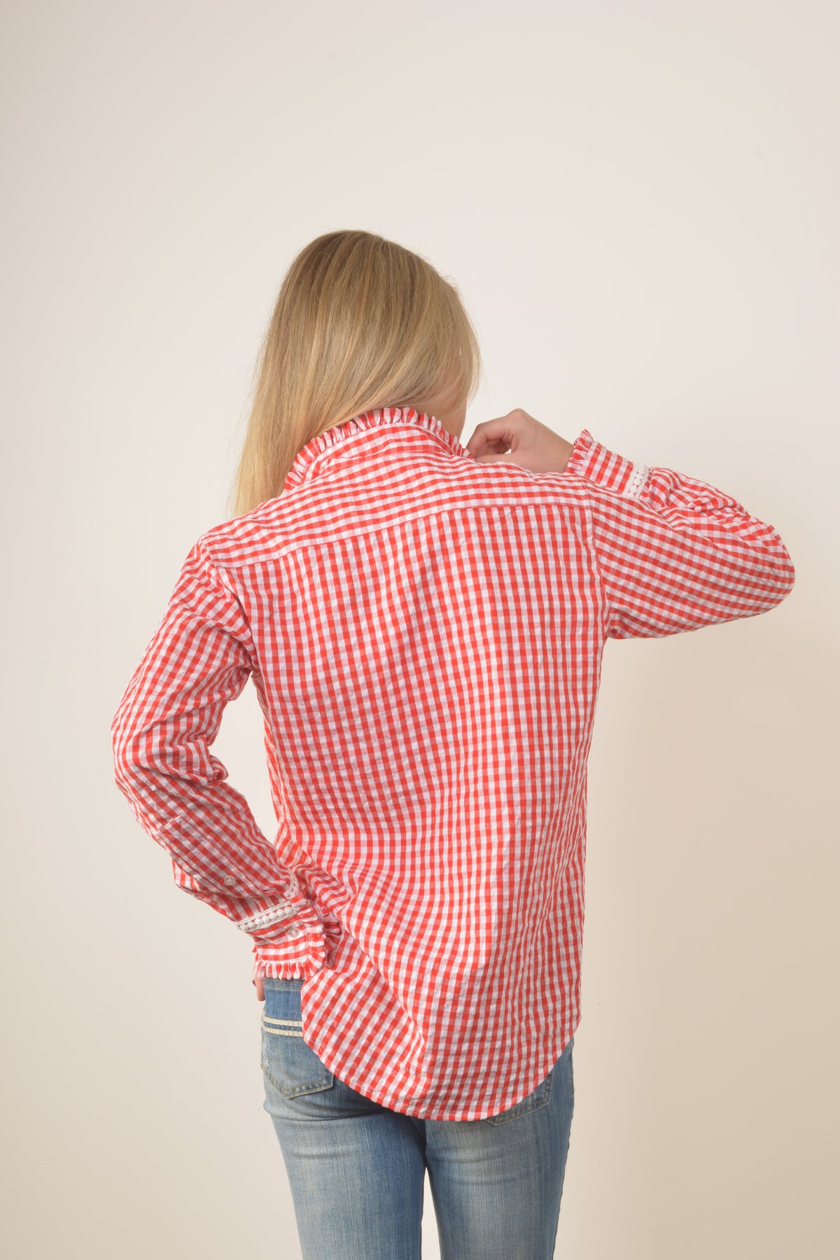 COLLINGROVE GINGHAM SHIRT- Red