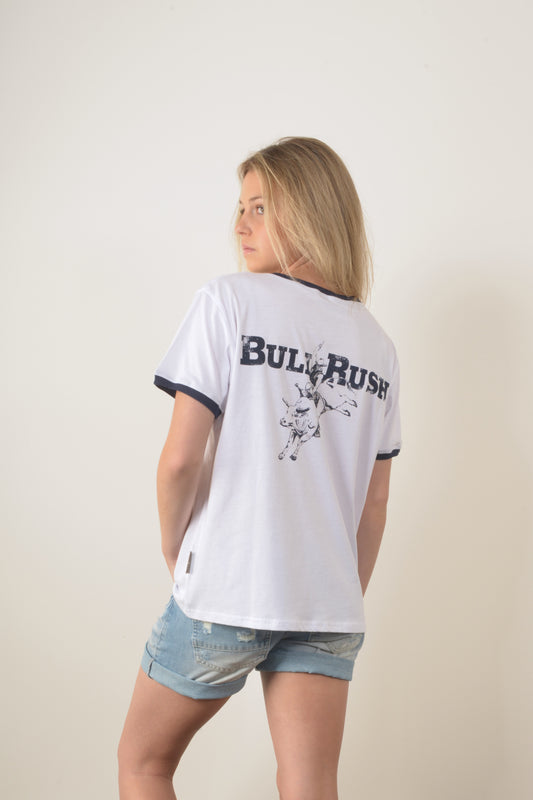 GRAPHIC RINGER TEE- White