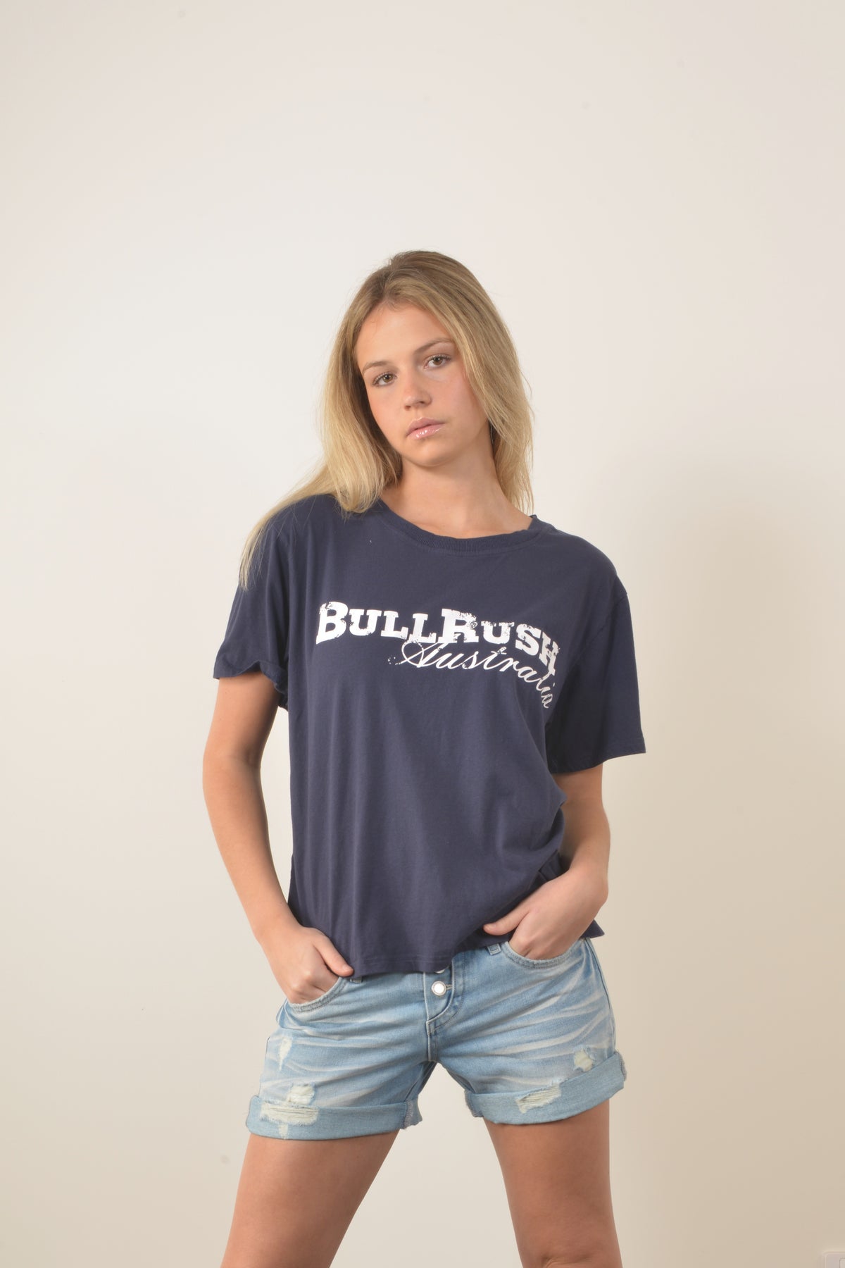 BULLRUSH AUSTRALIA TEE- Navy