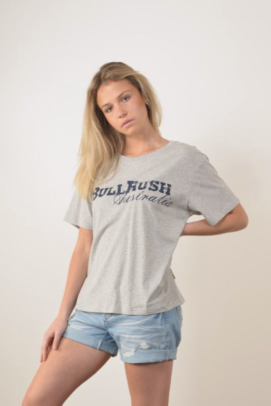 BULLRUSH AUSTRALIA TEE- Grey