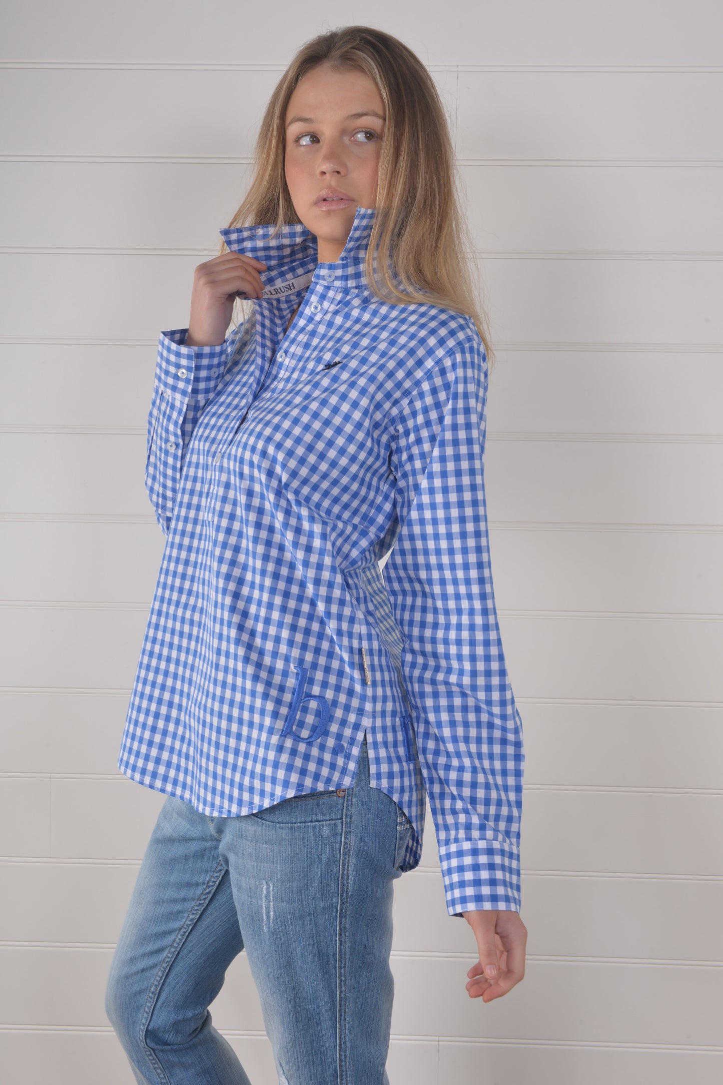 SEASCAPE BLAIR GINGHAM SHIRT- Cobalt