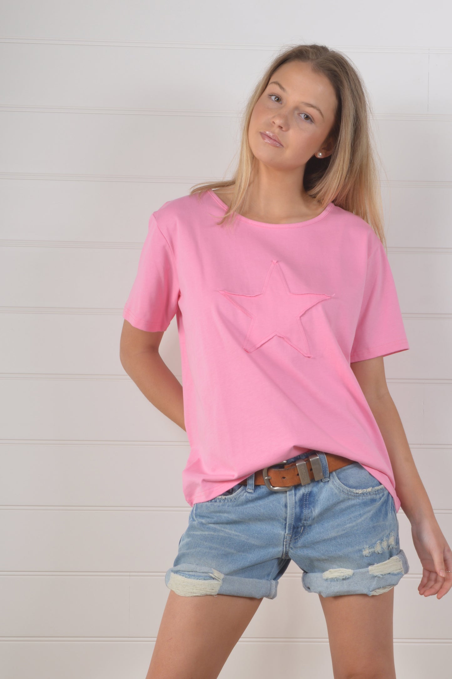 STAR SILHOUETTE TEE-Pink