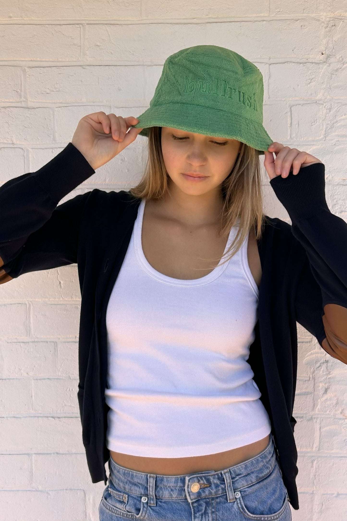 TERRY TOWELLING HAT - GREEN