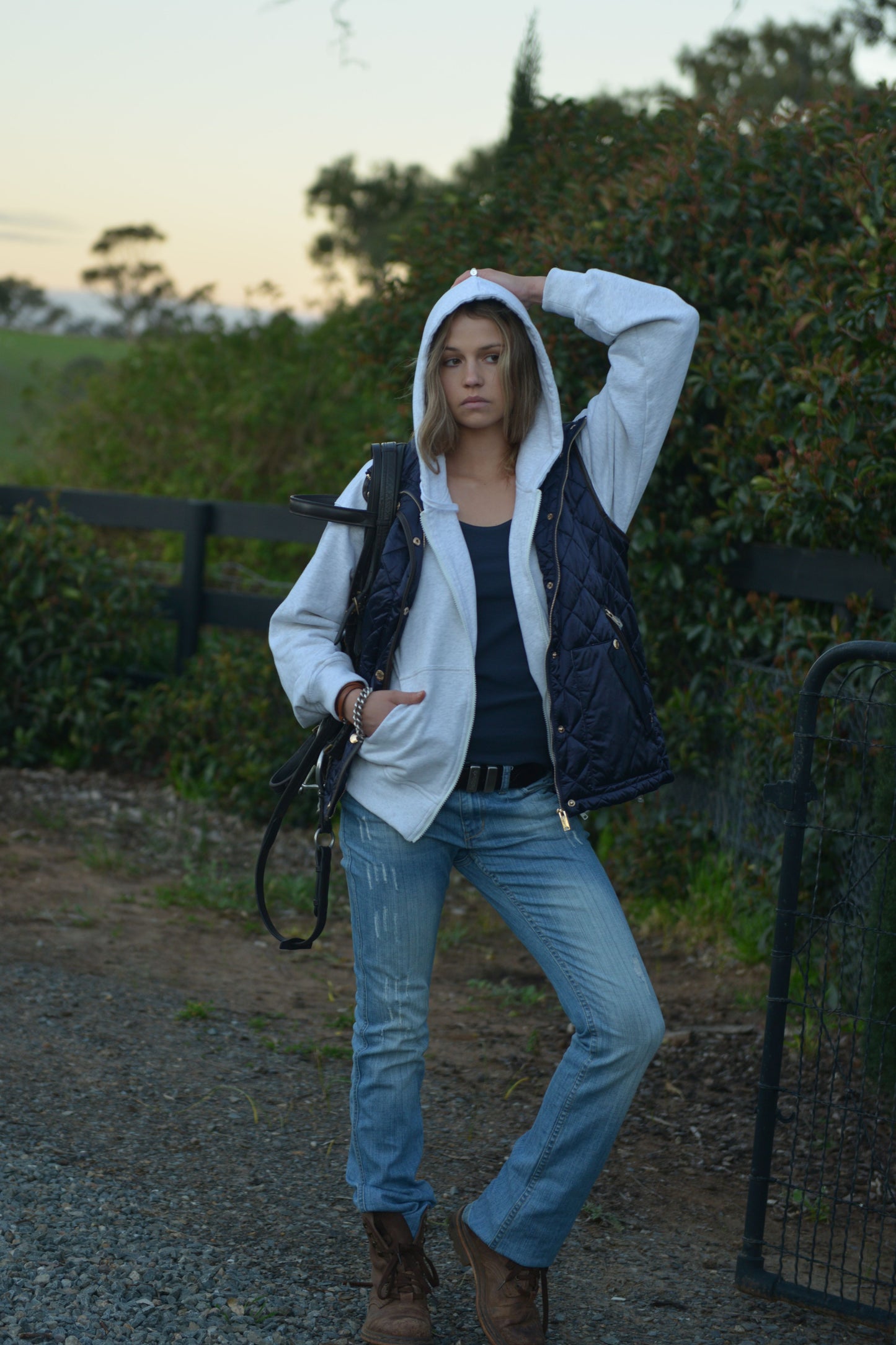 BR HOODIE 26- Grey (UNISEX)