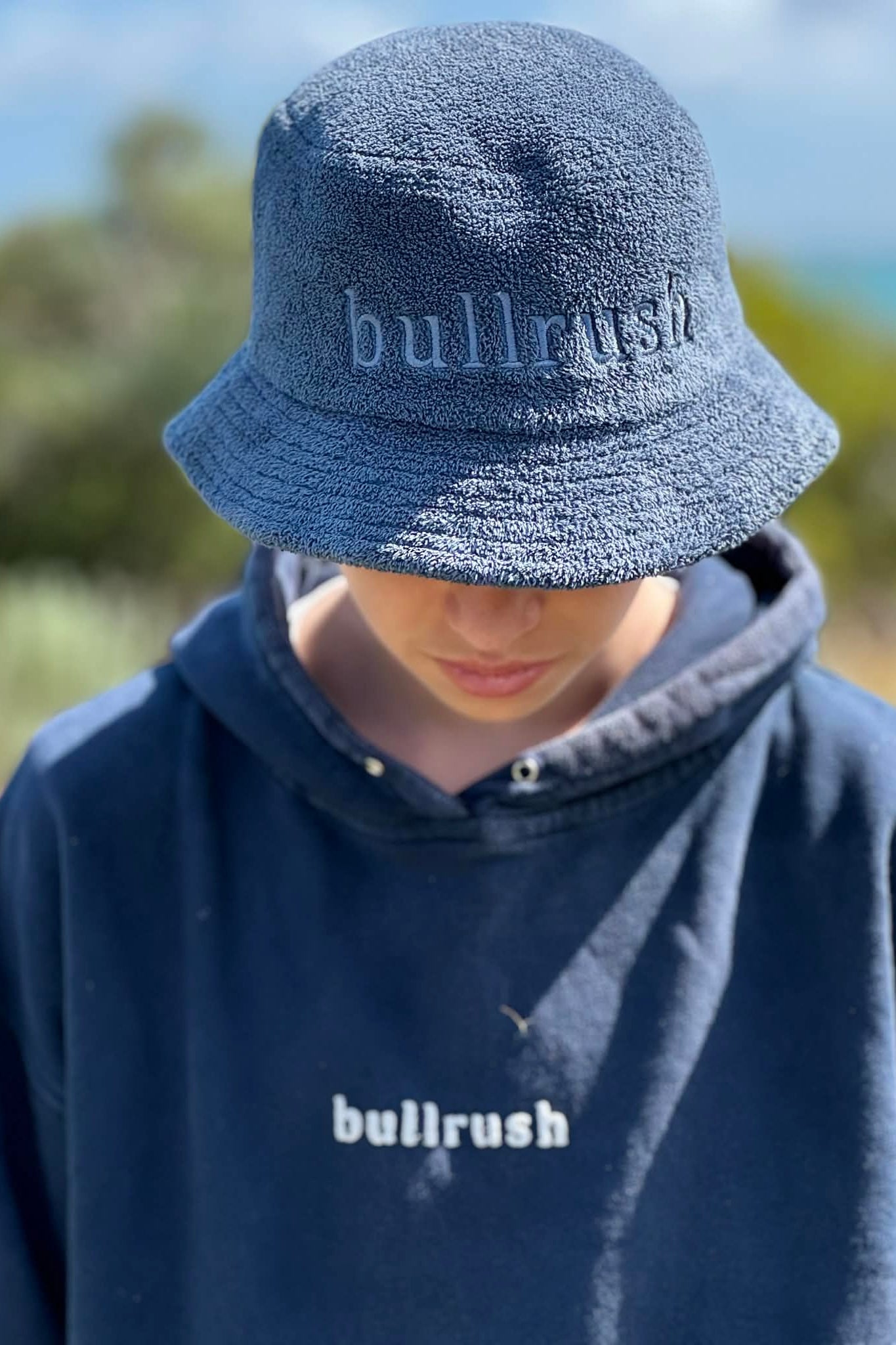 TERRY TOWELLING HAT - NAVY