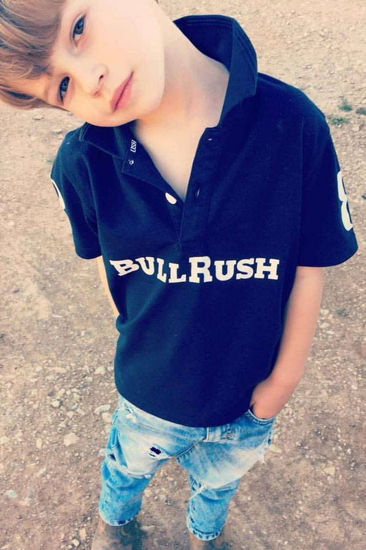BULLRUSH POLO TOP YOUTH- Navy