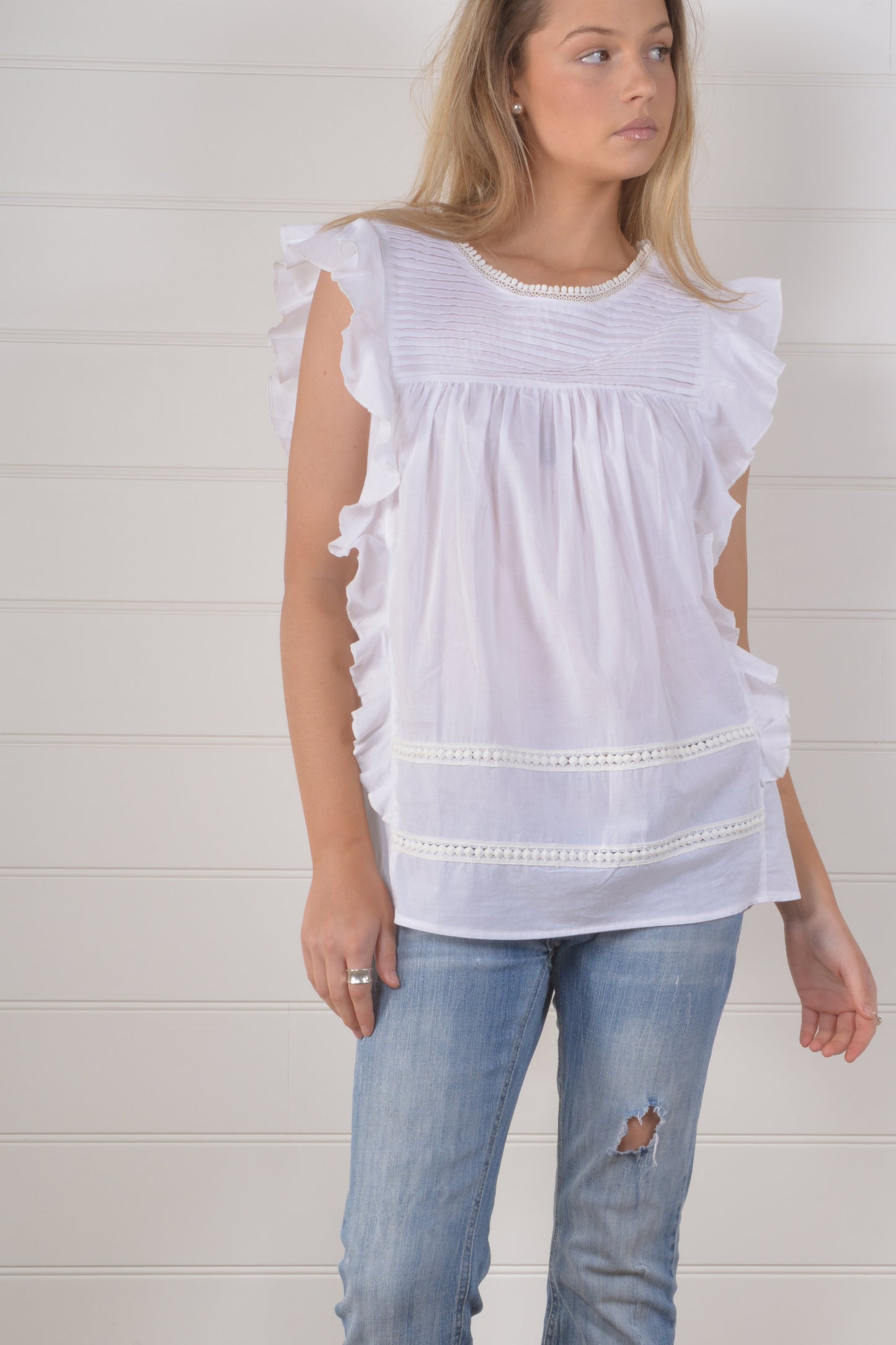 PAPERBARK TOP- White