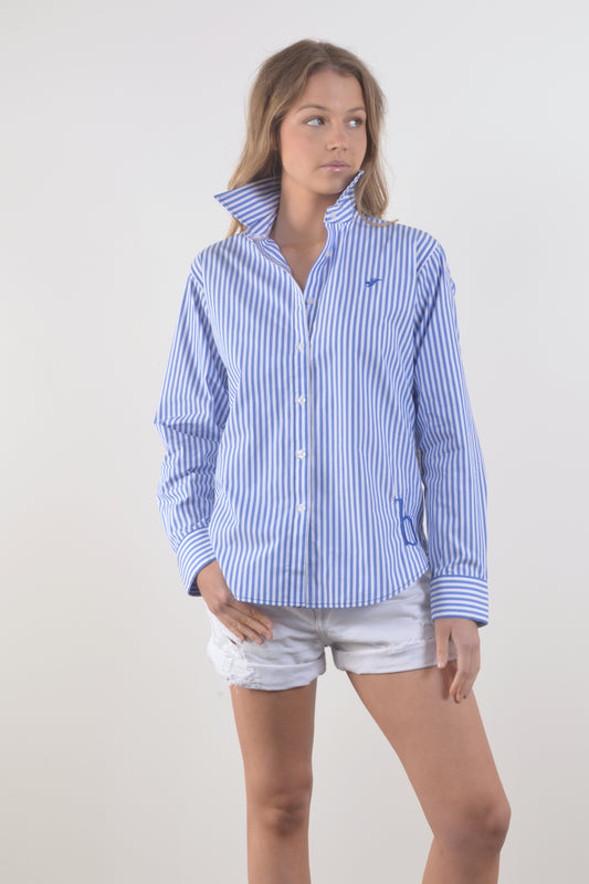 PENOLA 5mm PINSTRIPE SHIRT-Blue