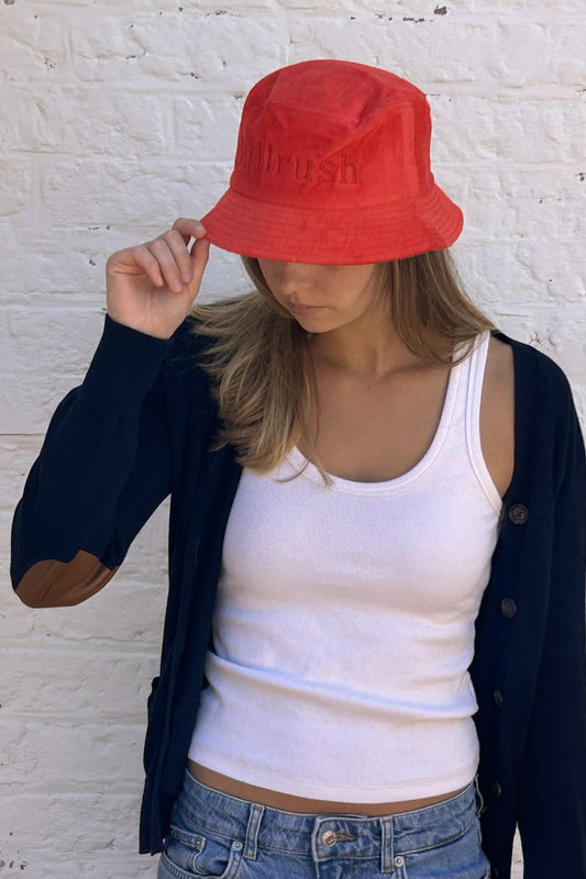 TERRY TOWELLING HAT - RED