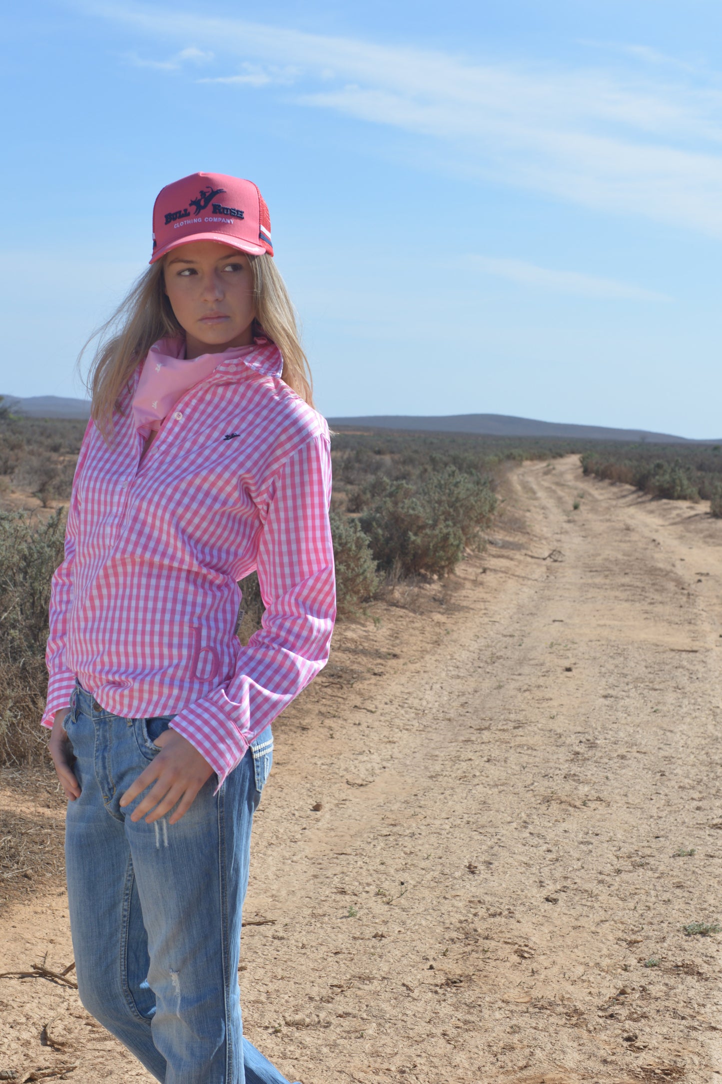 SEASCAPE BLAIR GINGHAM SHIRT- Pale Pink