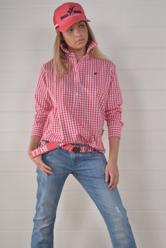 SEASCAPE BLAIR GINGHAM SHIRT-Pink