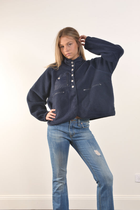 TEDDY JACKET- Navy